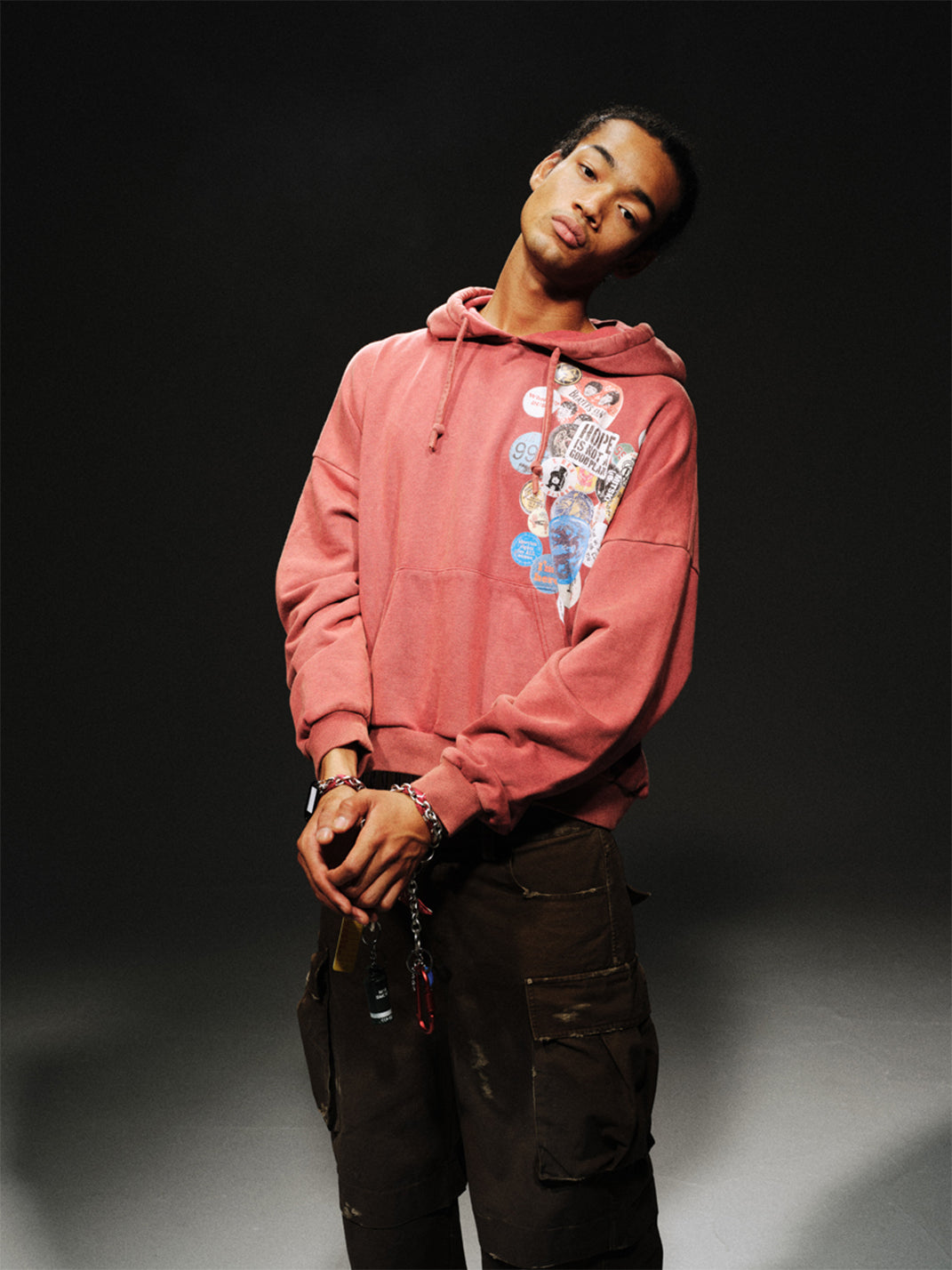 TREclub | Badge Print Washed Sweatshirt - PSYLOS 1, TREclub | Badge Print Washed Sweatshirt, Hoodie, TREclub•JAPAN, PSYLOS 1