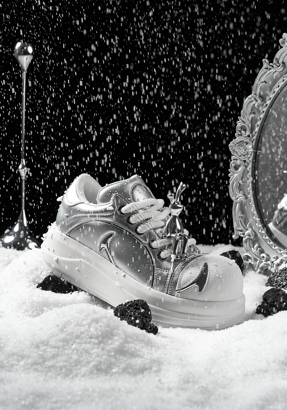 SMILEY丨Big Head Shoes Series-Silver - PSYLOS 1, SMILEY丨Big Head Shoes Series-Silver, Chunky Sneakers, SMILEY•JAPAN, PSYLOS 1