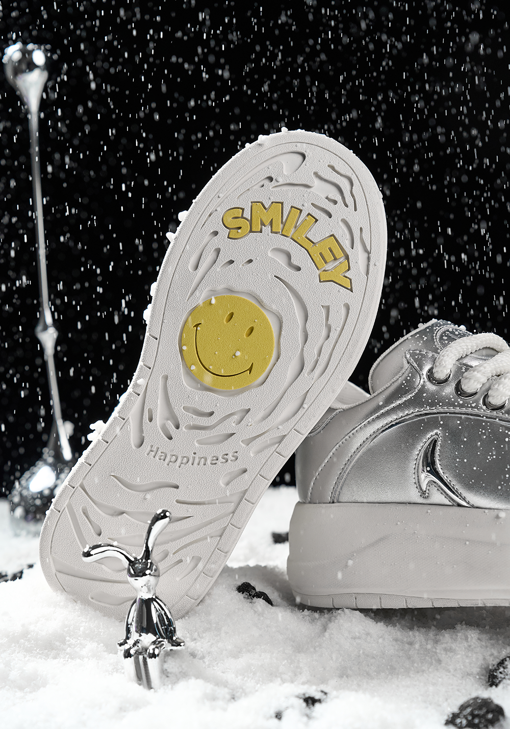 SMILEY丨Big Head Shoes Series-Silver - PSYLOS 1, SMILEY丨Big Head Shoes Series-Silver, Chunky Sneakers, SMILEY•JAPAN, PSYLOS 1