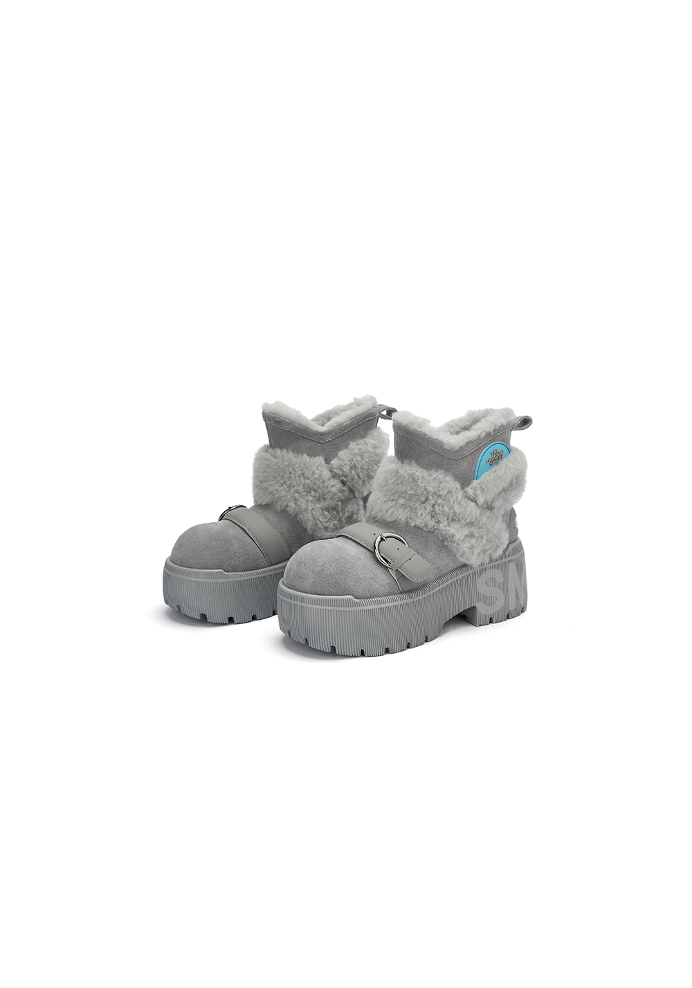 Short Snow Boots-Gray