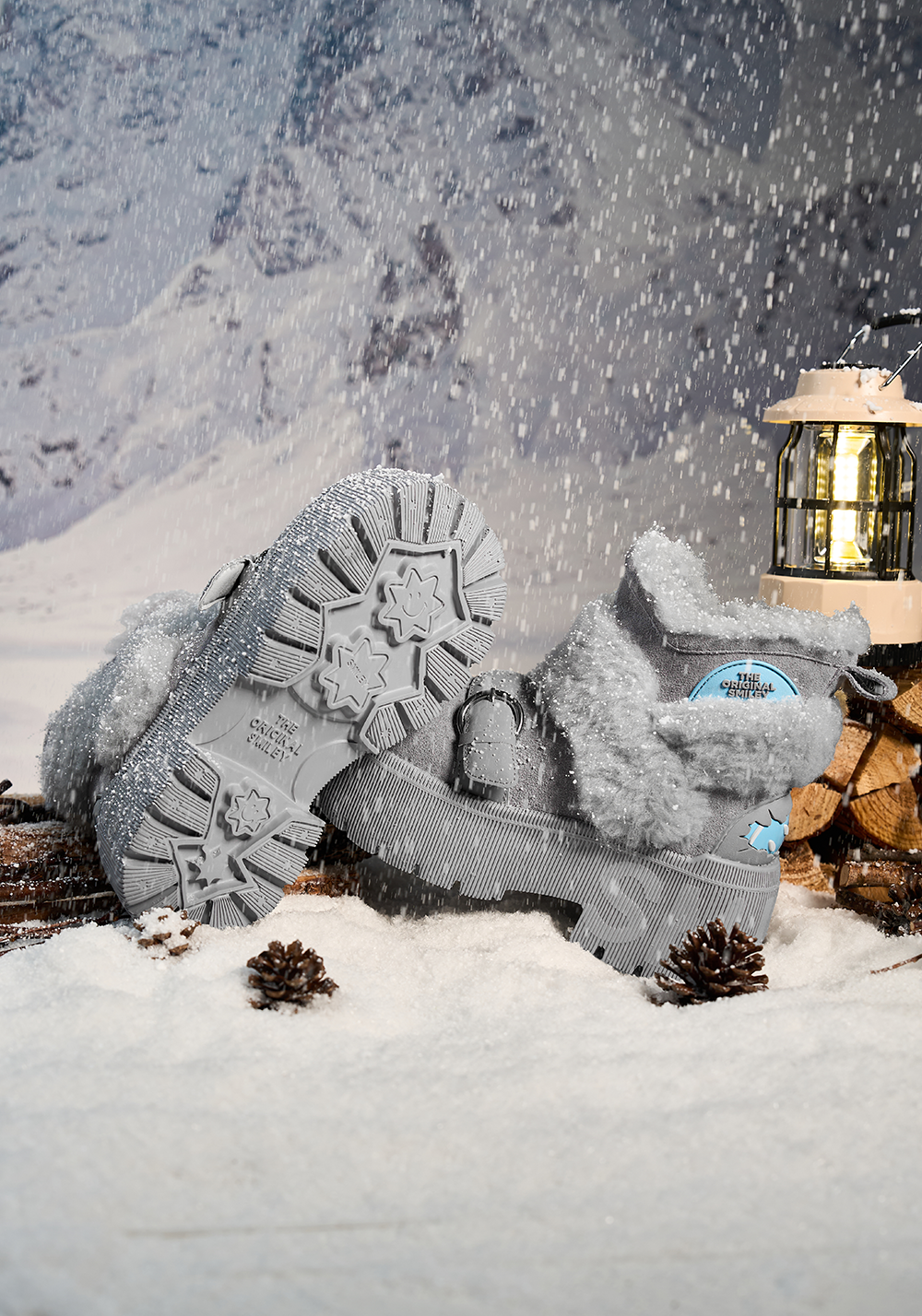 SMILEY丨Short Snow Boots-Gray - PSYLOS 1, SMILEY丨Short Snow Boots-Gray, Boots, SMILEY•JAPAN, PSYLOS 1