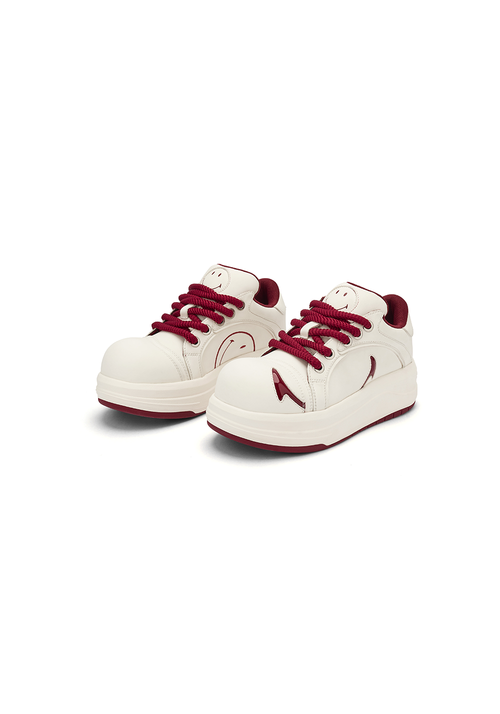SMILEY丨Big Head Shoes Series-White/Red - PSYLOS 1, SMILEY丨Big Head Shoes Series-White/Red, Chunky Sneakers, SMILEY•JAPAN, PSYLOS 1