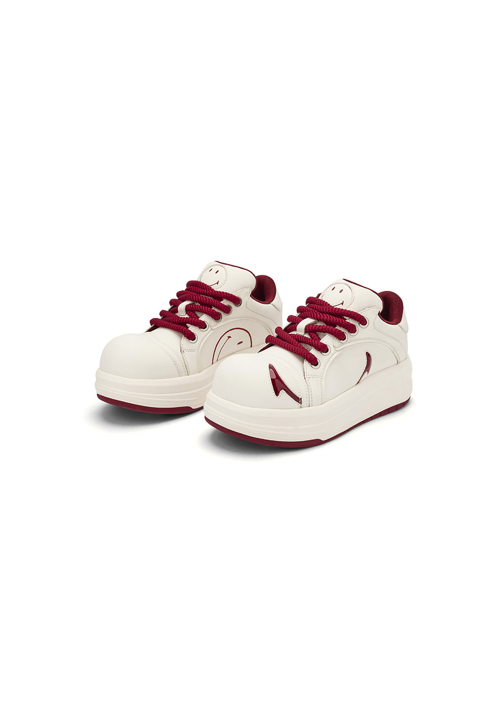 Big Head Shoes Series-White/Red