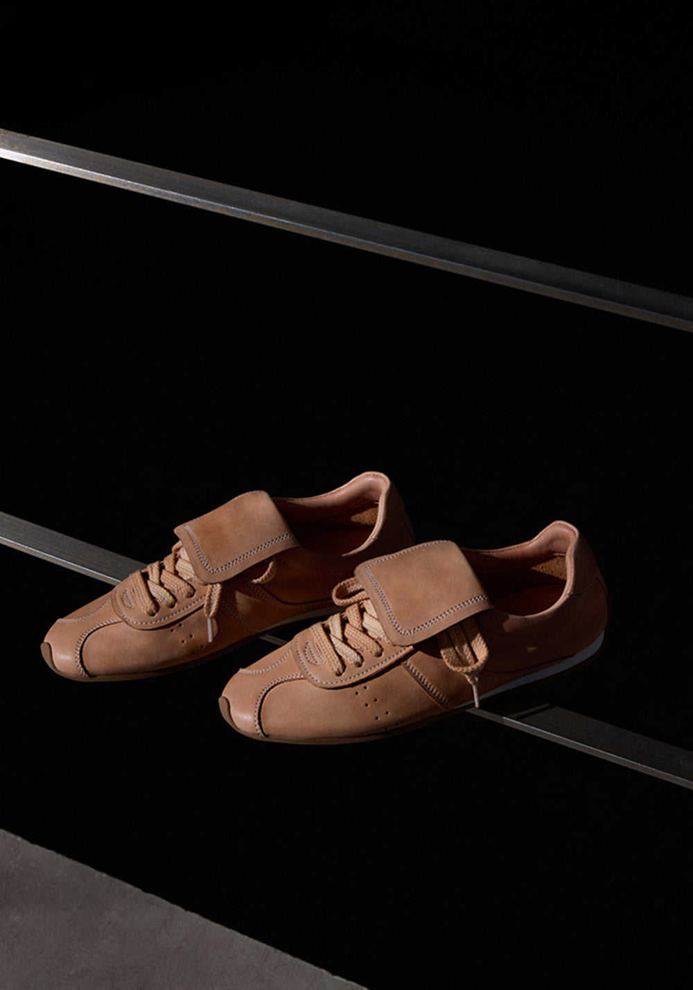 Le' Murmure | 90s Washed Vintage Leather Tennis Shoes - PSYLOS 1, Le' Murmure | 90s Washed Vintage Leather Tennis Shoes, Retro Trainers, Le' Murmure, PSYLOS 1