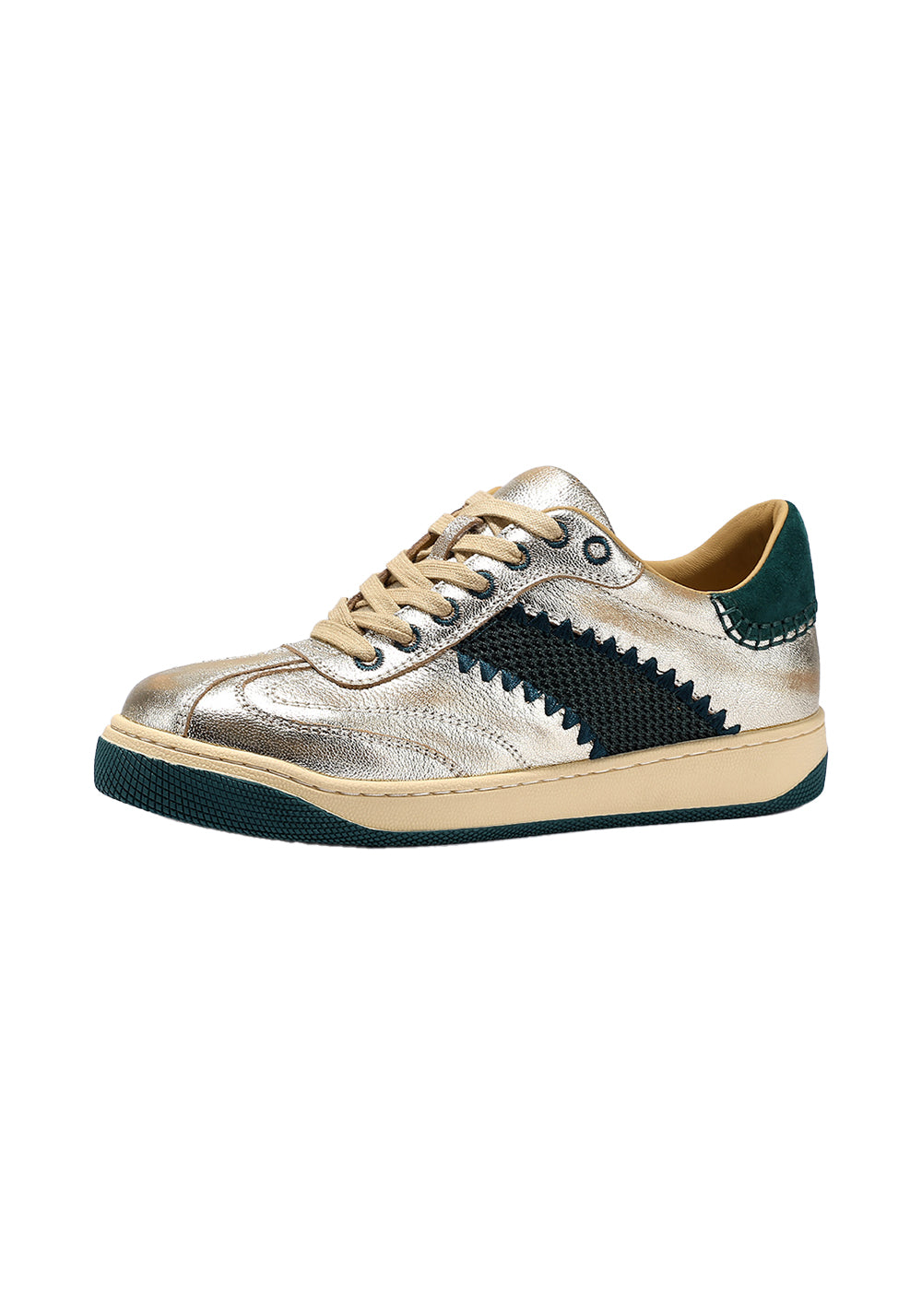 BellaLily丨Gold Accent Low-Top Training Shoes-Green&Silver - PSYLOS 1, BellaLily丨Gold Accent Low-Top Training Shoes-Green&Silver, Retro Trainers, BellaLily•JAPAN, PSYLOS 1