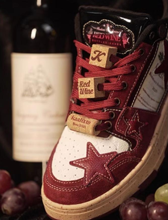 KAALIXTO丨Retro Star Sneakers-Wine Limited - PSYLOS 1, KAALIXTO丨Retro Star Sneakers-Wine Limited, Skate Shoes, Hype States Sale, PSYLOS 1