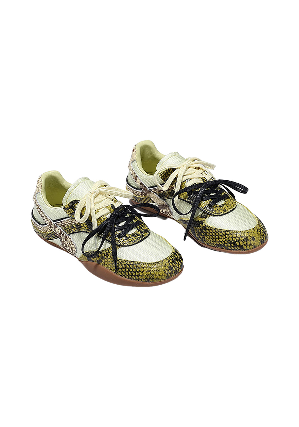 BellaLily丨Snake-Print Mesh Retro Running Shoes-Green - PSYLOS 1, BellaLily丨Snake-Print Mesh Retro Running Shoes-Green, Retro Trainers, BellaLily•JAPAN, PSYLOS 1