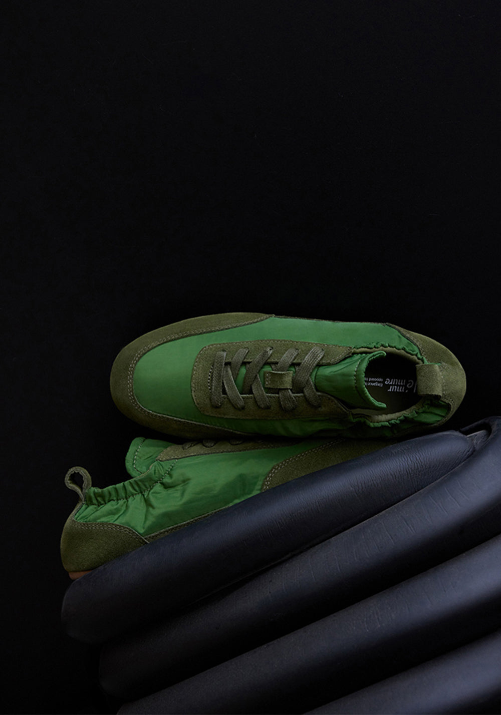 Le' Murmure | English Ivy Green Lambskin Vintage Sneakers - PSYLOS 1, Le' Murmure | English Ivy Green Lambskin Vintage Sneakers, Retro Trainers, Le' Murmure, PSYLOS 1