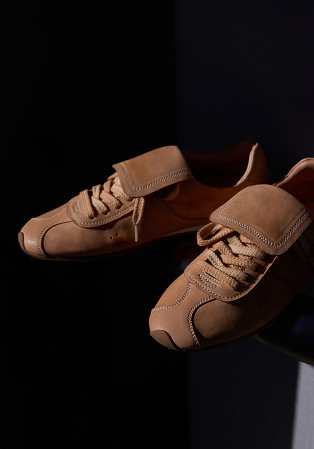 Le' Murmure | 90s Washed Vintage Leather Tennis Shoes - PSYLOS 1, Le' Murmure | 90s Washed Vintage Leather Tennis Shoes, Retro Trainers, Le' Murmure, PSYLOS 1