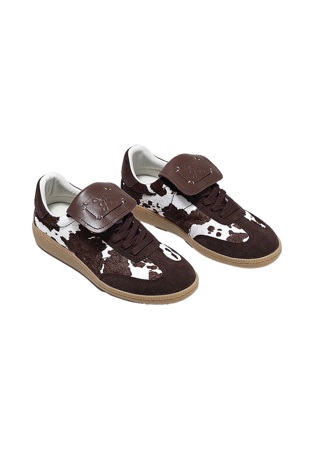 BellaLily丨Milk Print Casual Sneakers-Vintage Style-Brown - PSYLOS 1, BellaLily丨Milk Print Casual Sneakers-Vintage Style-Brown, Retro Trainers, BellaLily•JAPAN, PSYLOS 1