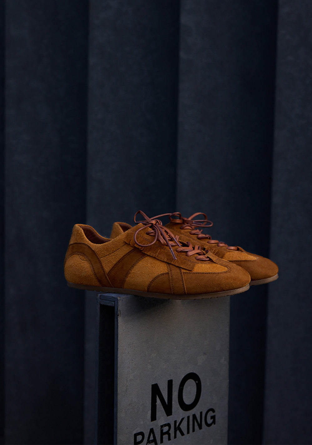 Le' Murmure | Baby Calfskin Thin-Sole Retro Sneakers-Brown - PSYLOS 1, Le' Murmure | Baby Calfskin Thin-Sole Retro Sneakers-Brown, Retro Trainers, Le' Murmure, PSYLOS 1