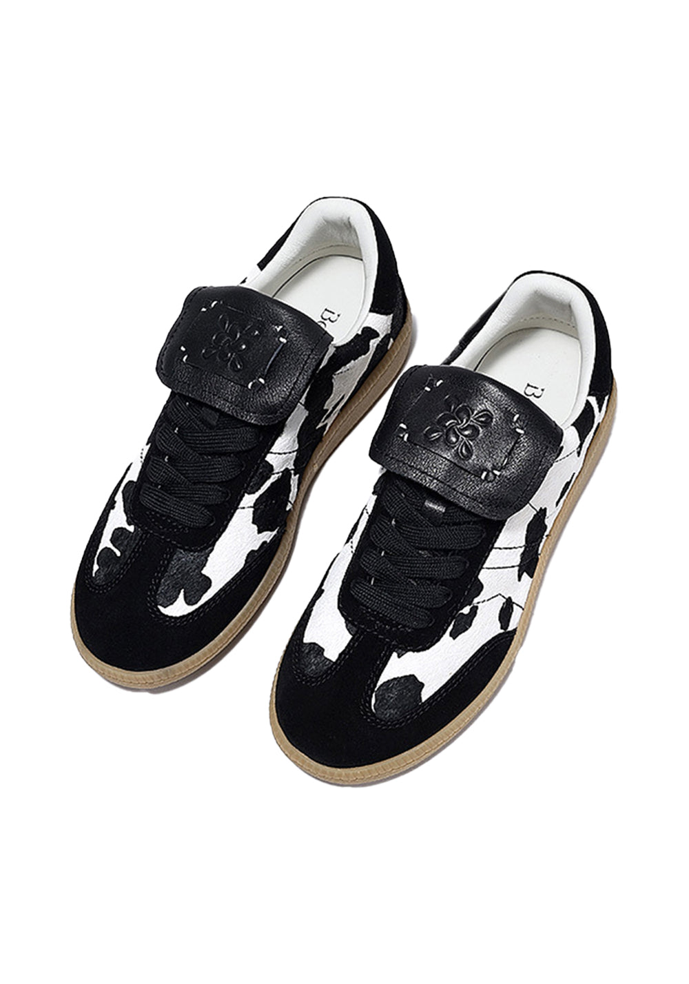 BellaLily丨Milk Print Casual Sneakers-Vintage Style-Black - PSYLOS 1, BellaLily丨Milk Print Casual Sneakers-Vintage Style-Black, Retro Trainers, BellaLily•JAPAN, PSYLOS 1
