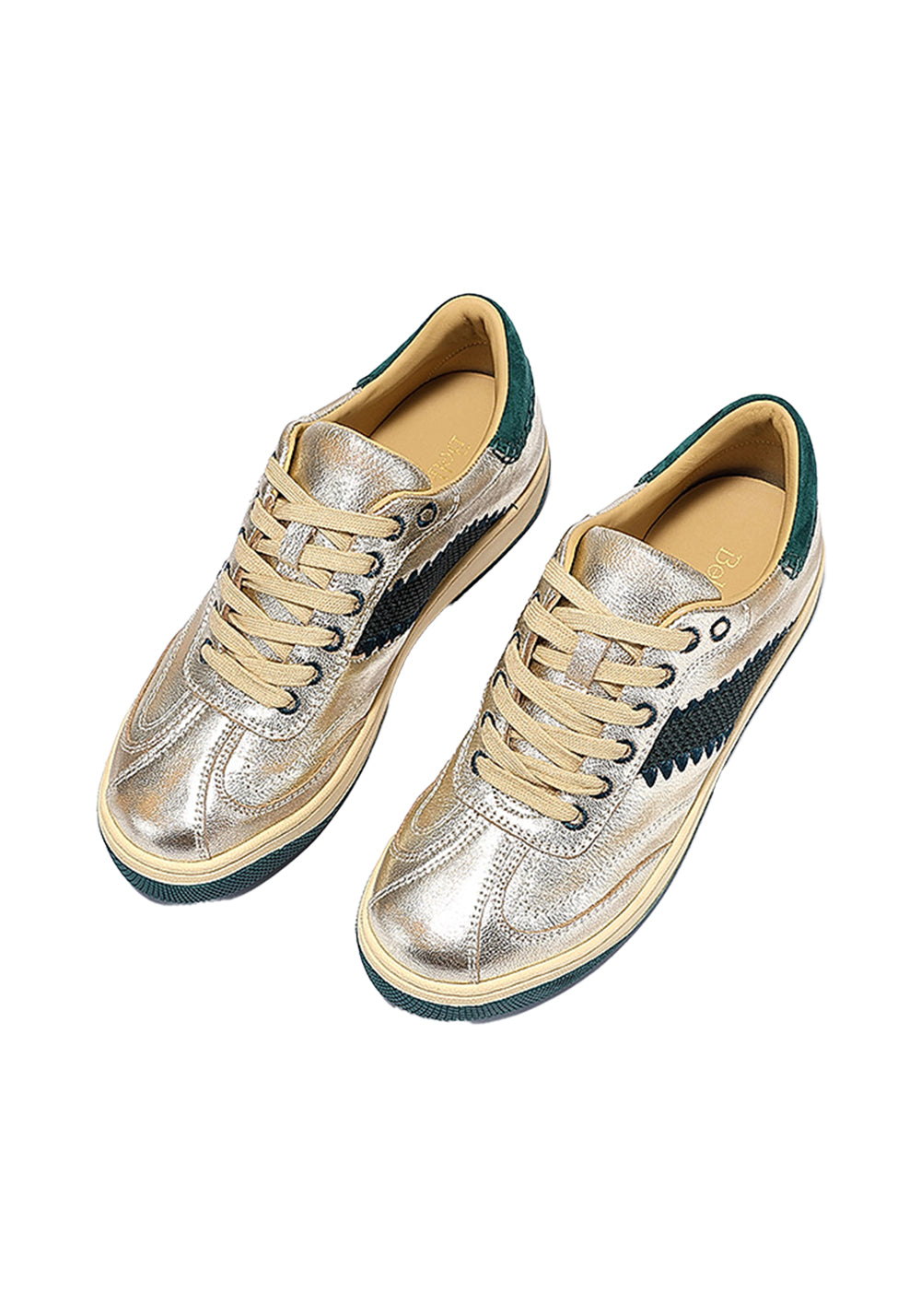 BellaLily丨Gold Accent Low-Top Training Shoes-Green&Silver - PSYLOS 1, BellaLily丨Gold Accent Low-Top Training Shoes-Green&Silver, Retro Trainers, BellaLily•JAPAN, PSYLOS 1