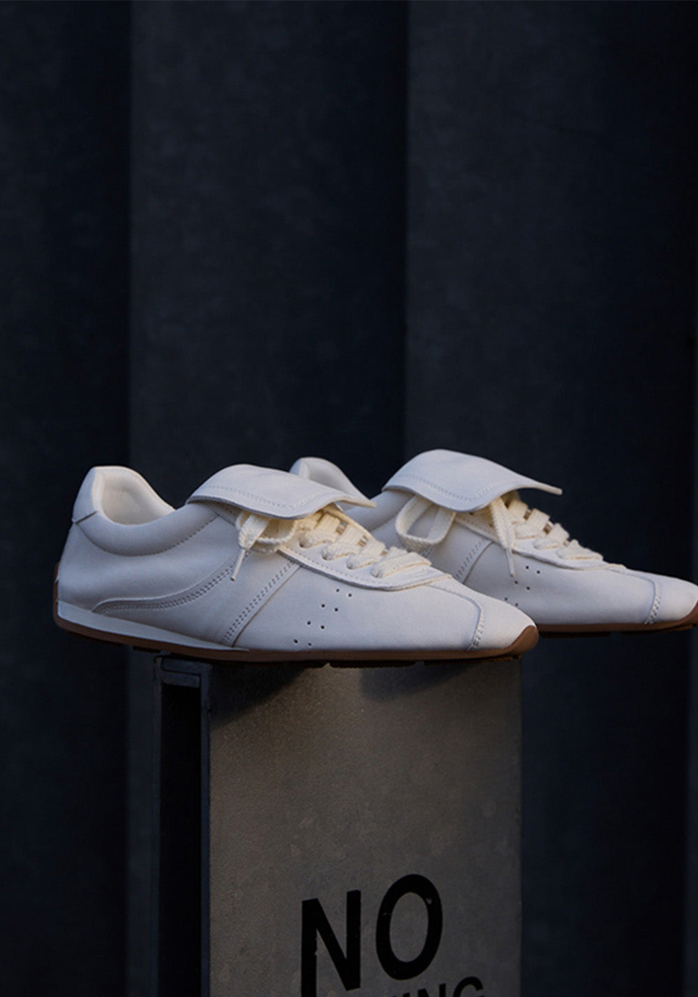 Le' Murmure | 90s Washed Vintage Leather Tennis Shoes - PSYLOS 1, Le' Murmure | 90s Washed Vintage Leather Tennis Shoes, Retro Trainers, Le' Murmure, PSYLOS 1
