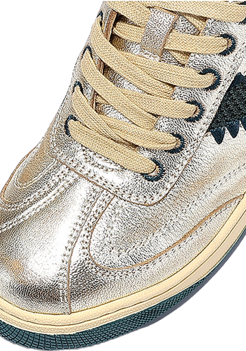 BellaLily丨Gold Accent Low-Top Training Shoes-Green&Silver - PSYLOS 1, BellaLily丨Gold Accent Low-Top Training Shoes-Green&Silver, Retro Trainers, BellaLily•JAPAN, PSYLOS 1