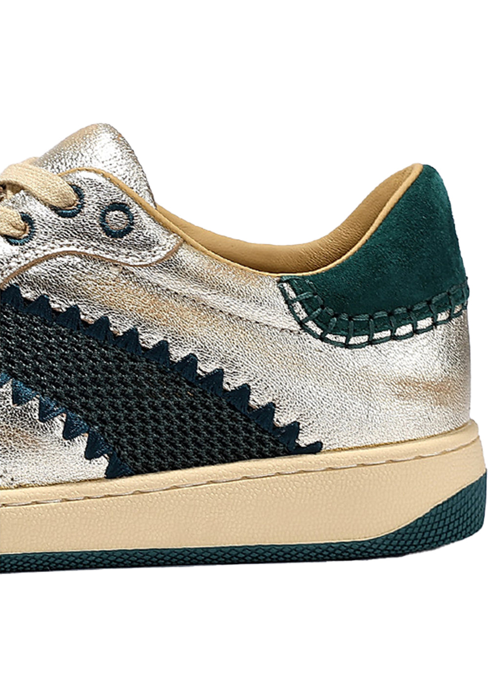 BellaLily丨Gold Accent Low-Top Training Shoes-Green&Silver - PSYLOS 1, BellaLily丨Gold Accent Low-Top Training Shoes-Green&Silver, Retro Trainers, BellaLily•JAPAN, PSYLOS 1