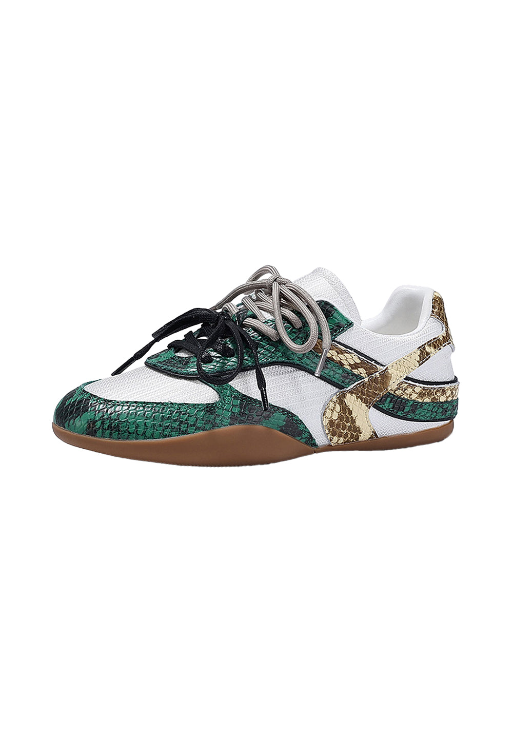 BellaLily丨Snake-Print Mesh Retro Running Shoes-Emerald Green - PSYLOS 1, BellaLily丨Snake-Print Mesh Retro Running Shoes-Emerald Green, Retro Trainers, BellaLily•JAPAN, PSYLOS 1