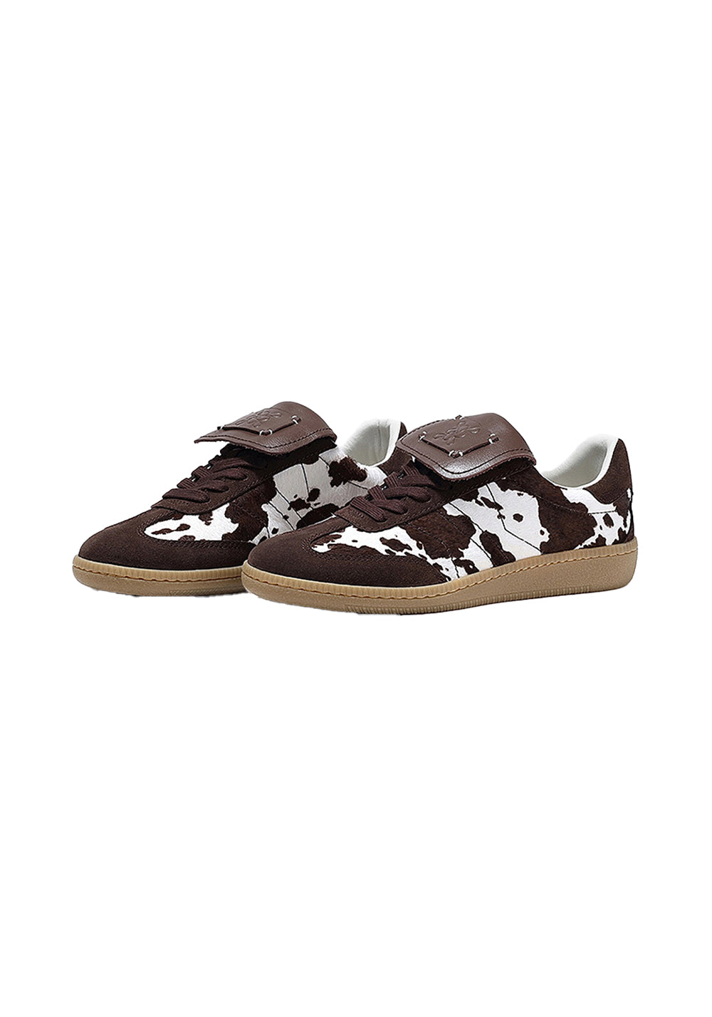 BellaLily丨Milk Print Casual Sneakers-Vintage Style-Brown - PSYLOS 1, BellaLily丨Milk Print Casual Sneakers-Vintage Style-Brown, Retro Trainers, BellaLily•JAPAN, PSYLOS 1