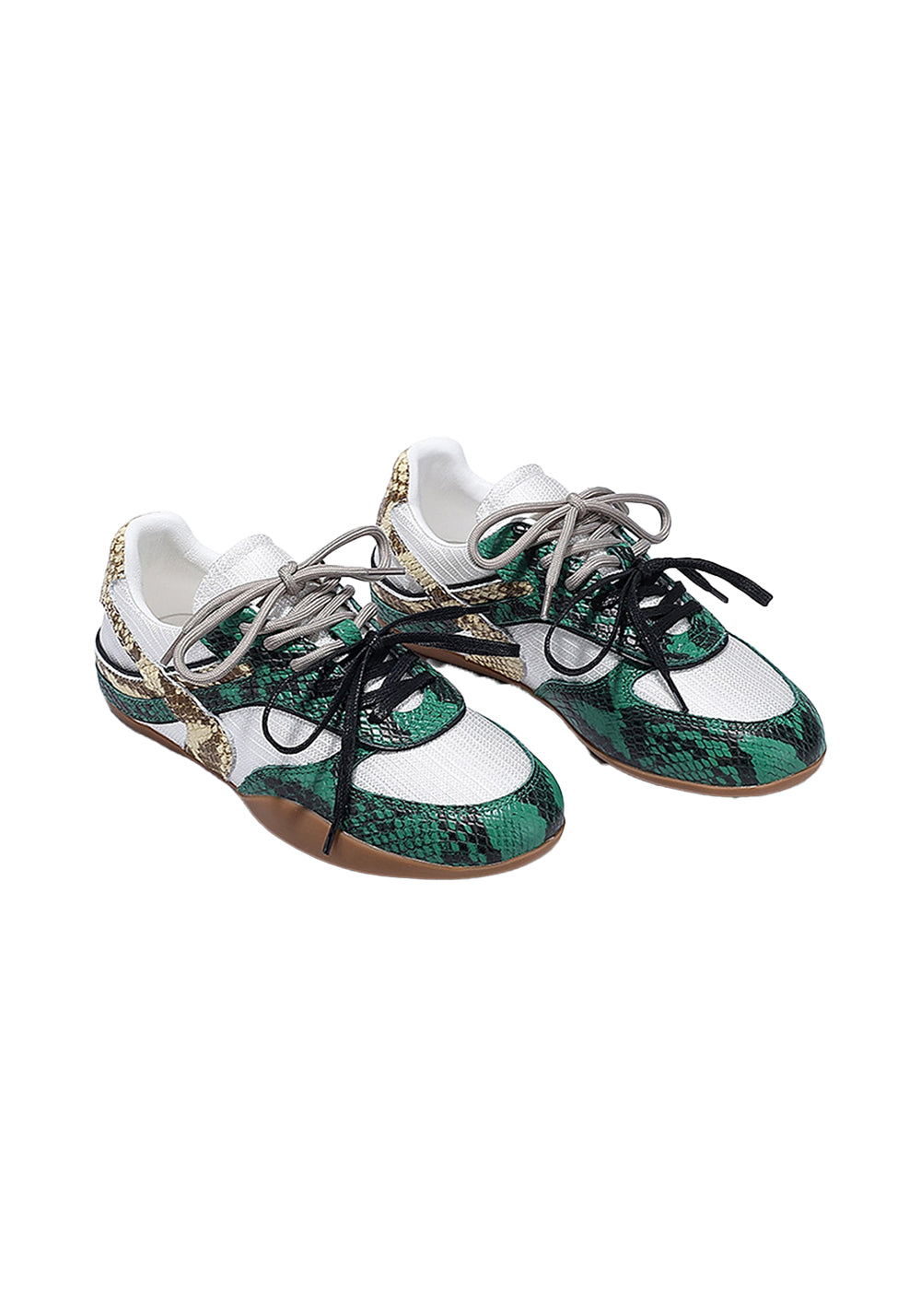 BellaLily丨Snake-Print Mesh Retro Running Shoes-Emerald Green - PSYLOS 1, BellaLily丨Snake-Print Mesh Retro Running Shoes-Emerald Green, Retro Trainers, BellaLily•JAPAN, PSYLOS 1
