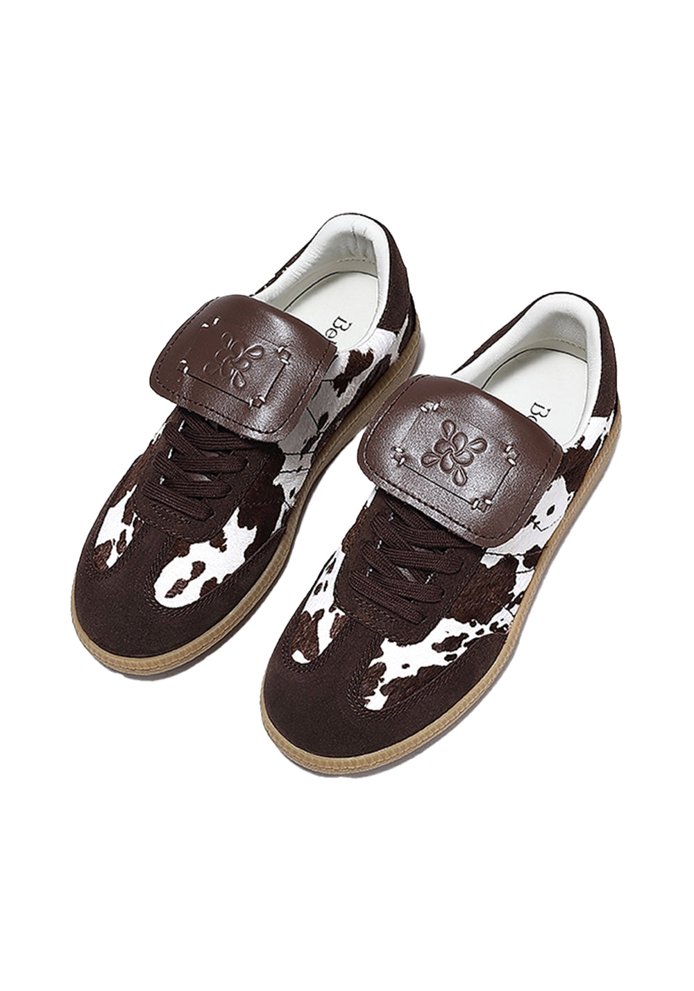BellaLily丨Milk Print Casual Sneakers-Vintage Style-Brown - PSYLOS 1, BellaLily丨Milk Print Casual Sneakers-Vintage Style-Brown, Retro Trainers, BellaLily•JAPAN, PSYLOS 1