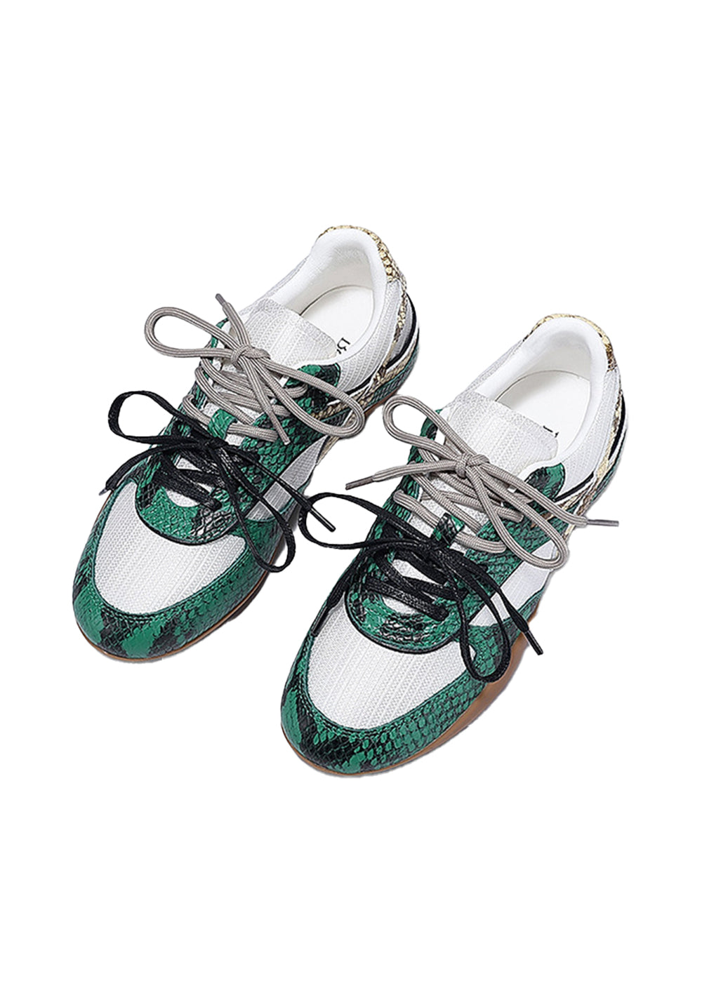 BellaLily丨Snake-Print Mesh Retro Running Shoes-Emerald Green - PSYLOS 1, BellaLily丨Snake-Print Mesh Retro Running Shoes-Emerald Green, Retro Trainers, BellaLily•JAPAN, PSYLOS 1
