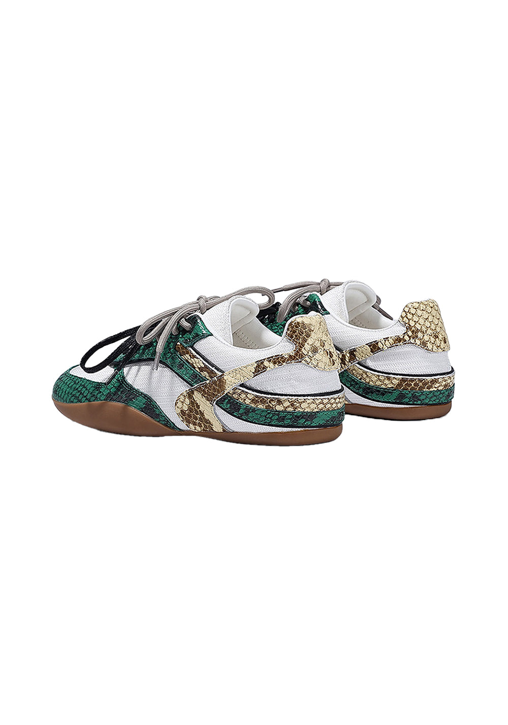 BellaLily丨Snake-Print Mesh Retro Running Shoes-Emerald Green - PSYLOS 1, BellaLily丨Snake-Print Mesh Retro Running Shoes-Emerald Green, Retro Trainers, BellaLily•JAPAN, PSYLOS 1