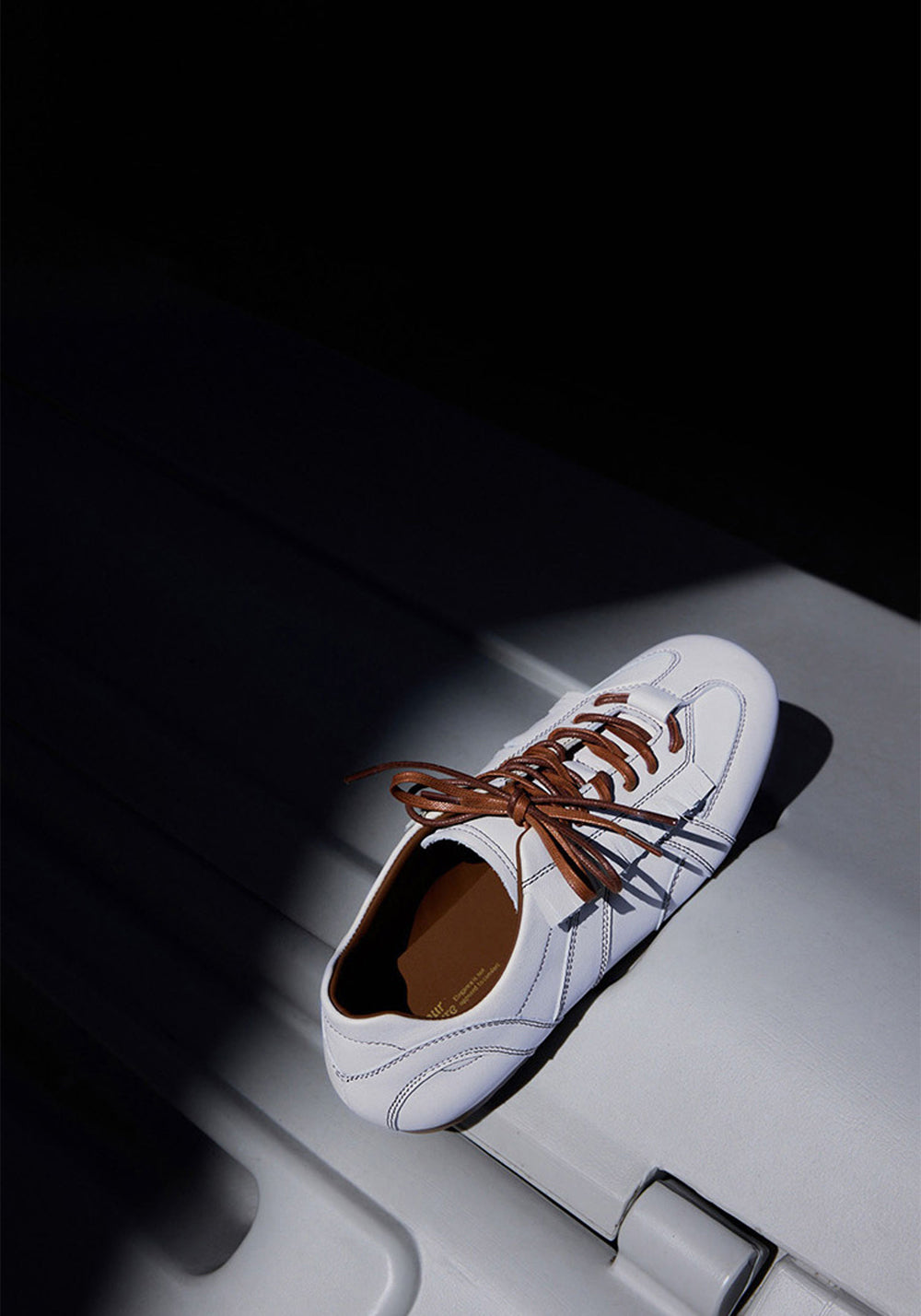 Le' Murmure | Baby Calfskin Thin-Sole Retro Sneakers-White - PSYLOS 1, Le' Murmure | Baby Calfskin Thin-Sole Retro Sneakers-White, Retro Trainers, Le' Murmure, PSYLOS 1