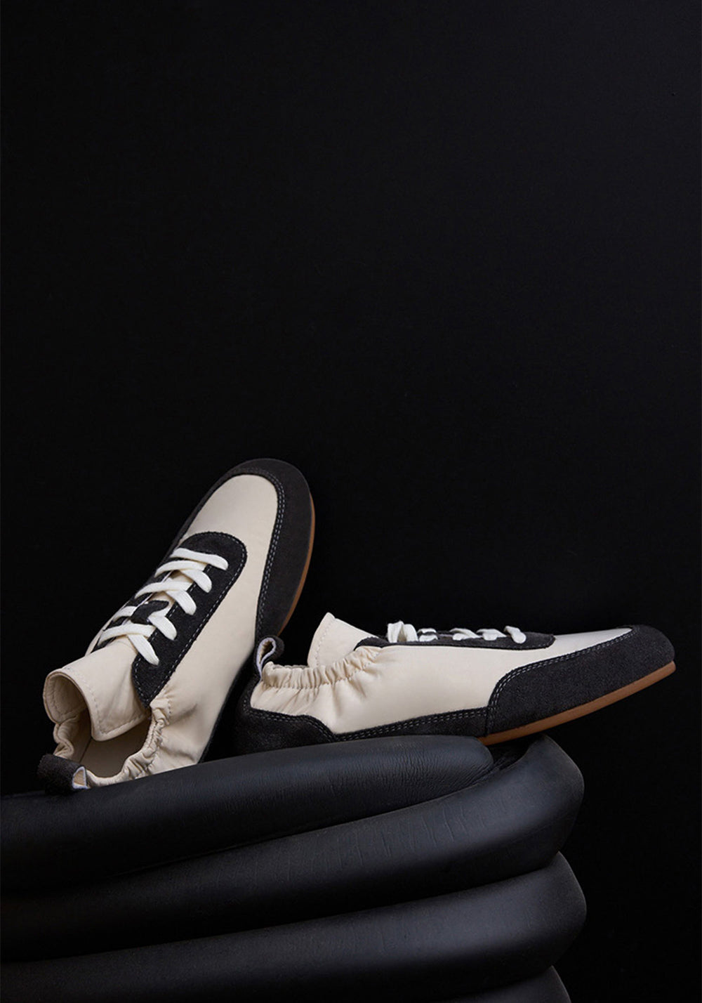 Le' Murmure | English Ivy Green Lambskin Vintage Sneakers - PSYLOS 1, Le' Murmure | English Ivy Green Lambskin Vintage Sneakers, Retro Trainers, Le' Murmure, PSYLOS 1