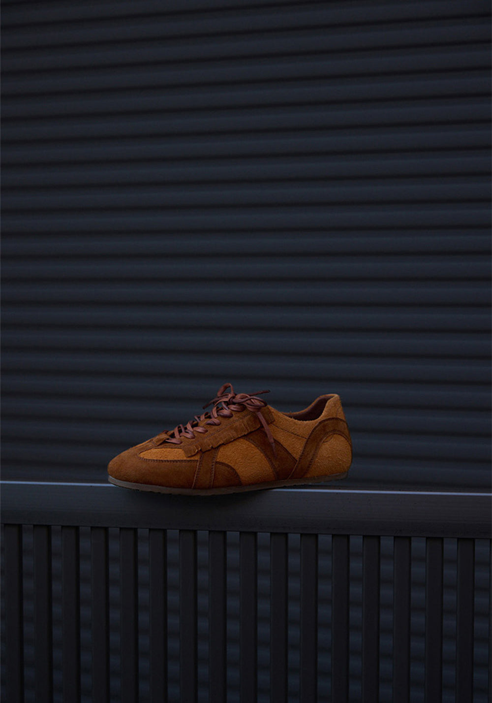 Le' Murmure | Baby Calfskin Thin-Sole Retro Sneakers-Brown - PSYLOS 1, Le' Murmure | Baby Calfskin Thin-Sole Retro Sneakers-Brown, Retro Trainers, Le' Murmure, PSYLOS 1