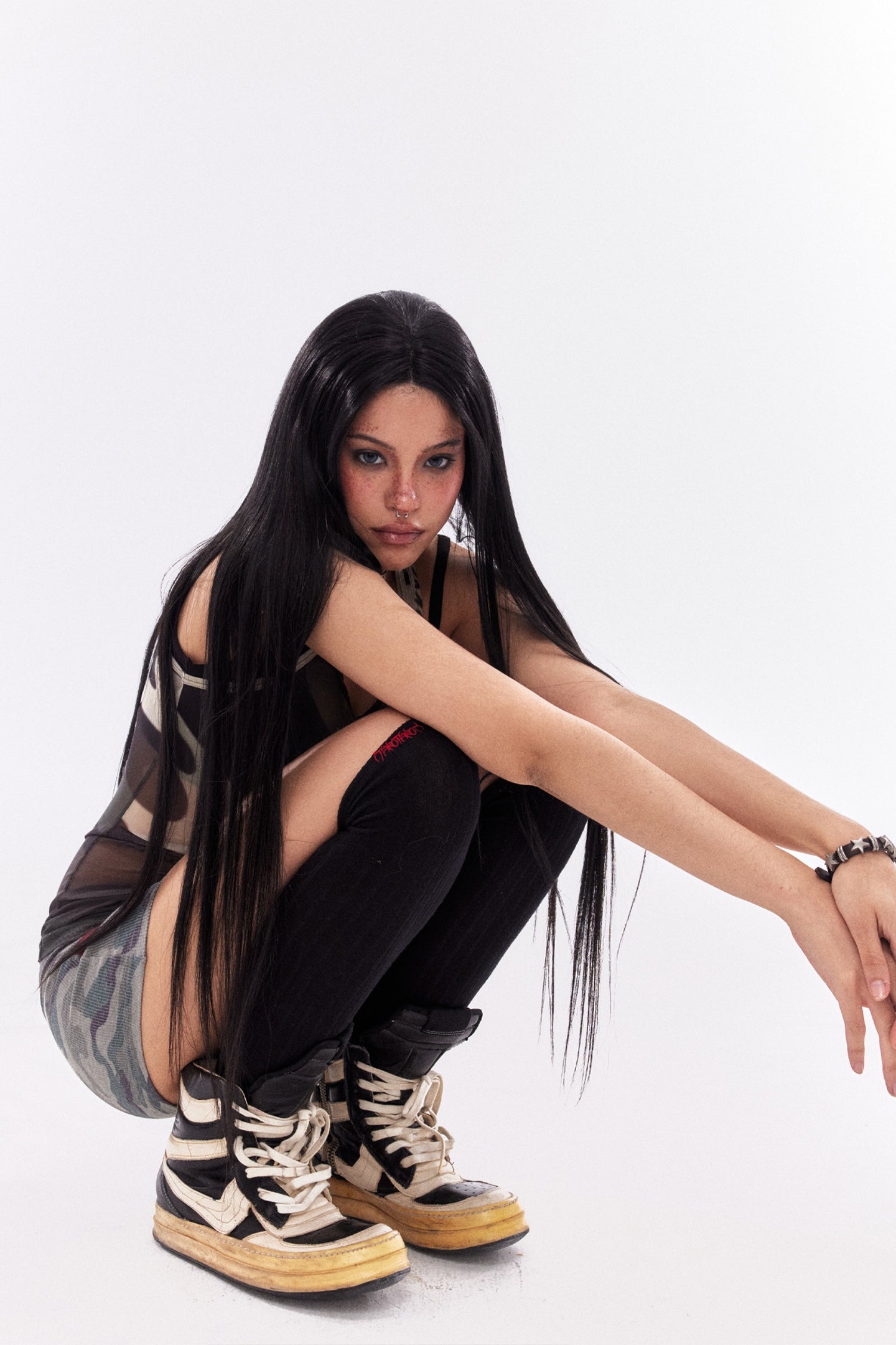 Camo Print Mesh Vest - PSYLOS 1, Camo Print Mesh Vest, Tank Top, NyDkyel, PSYLOS 1