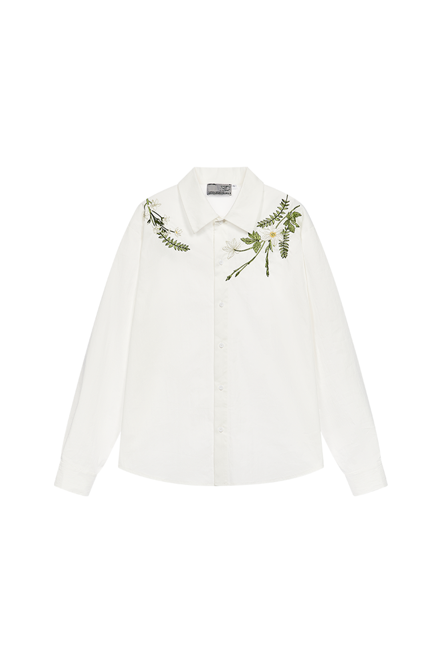 Ivy Floral Embroidered Long Sleeve Shirt