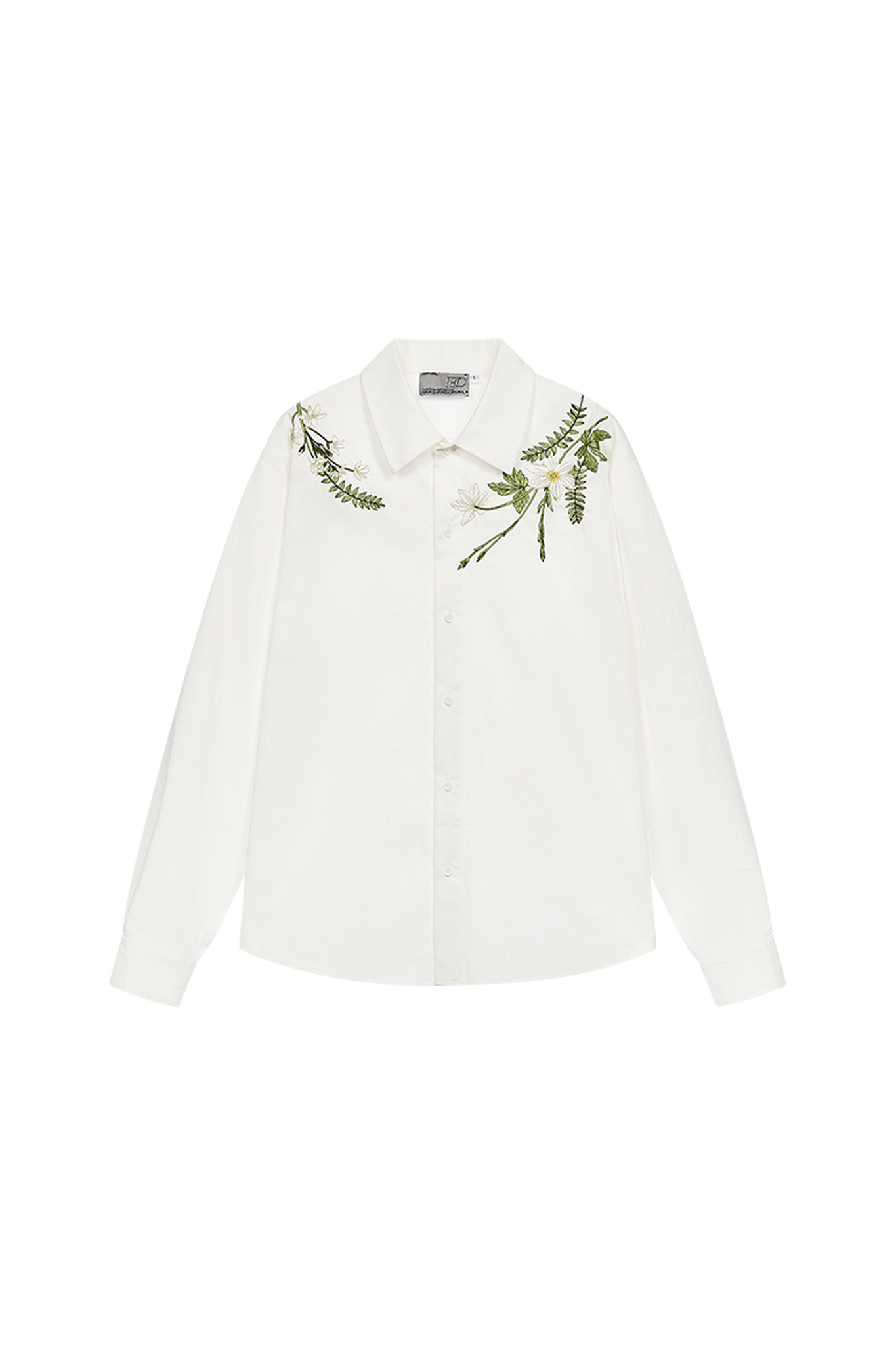 Ivy Floral Embroidered Long Sleeve Shirt