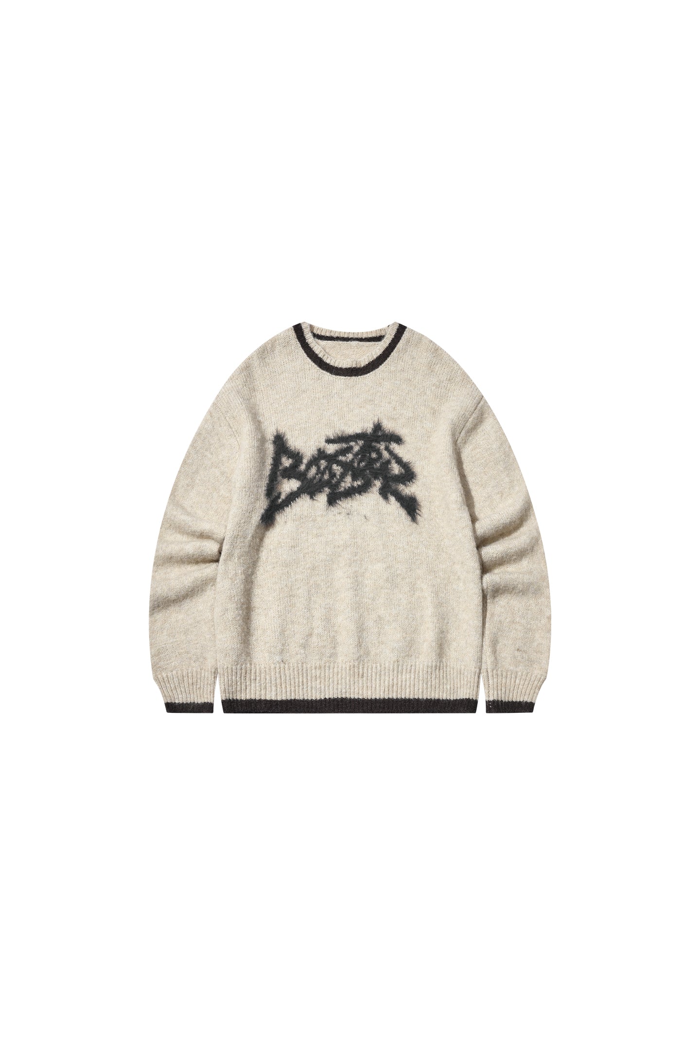 BEASTER Logo Color Jacquard Sweater