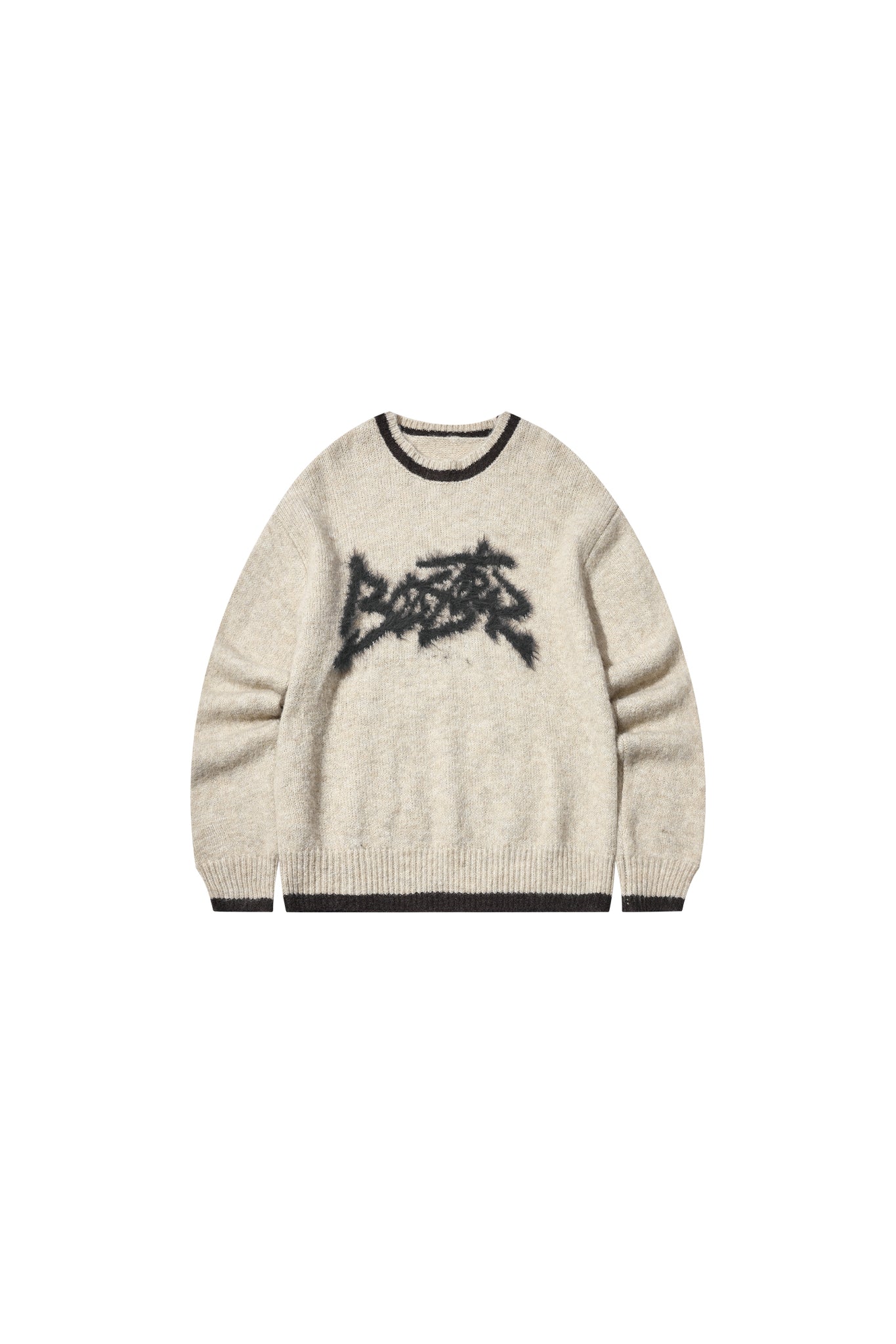 BEASTER Logo Color Jacquard Sweater