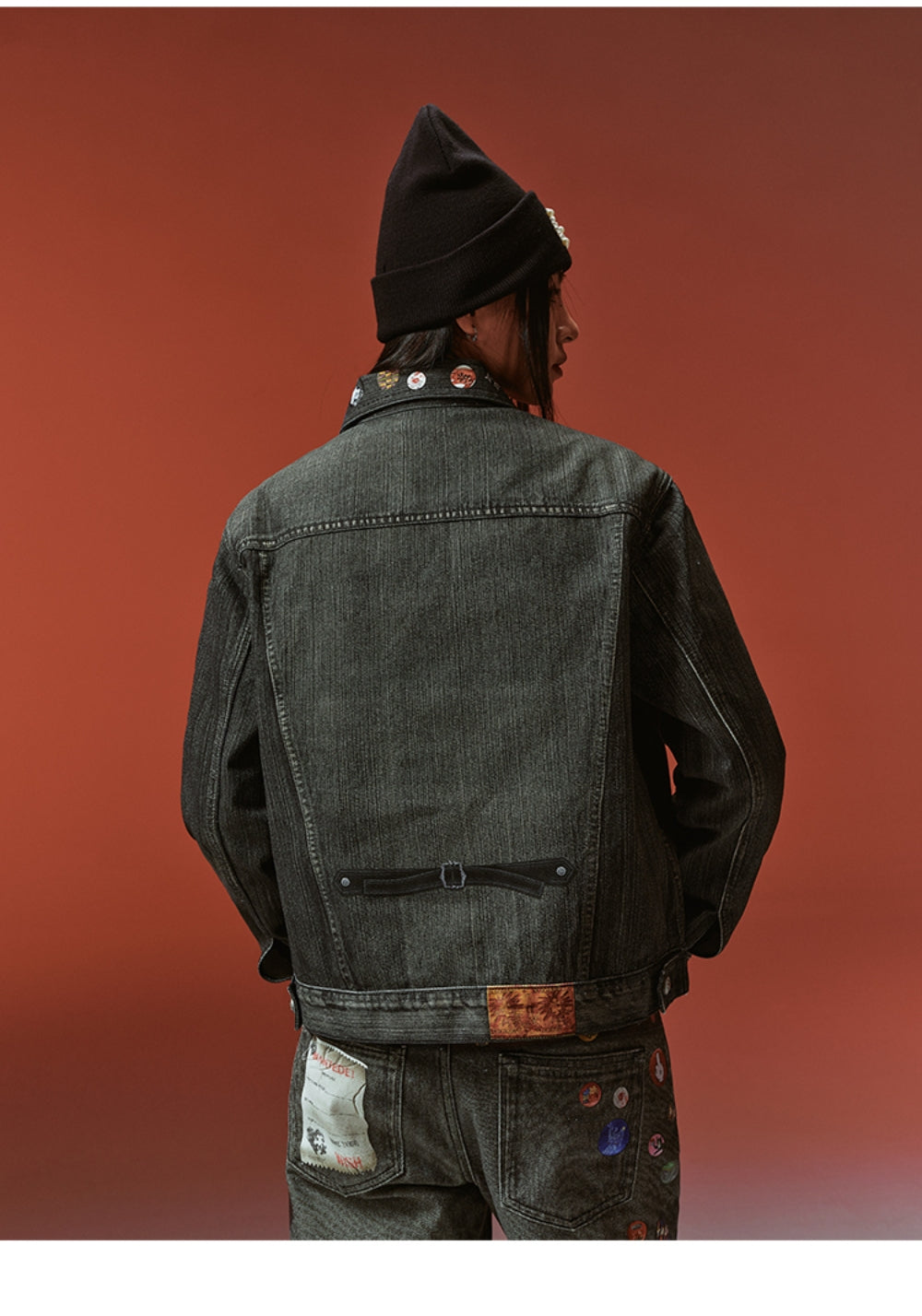 YADcrew丨YADcrew Badge-Print Denim Jacket - PSYLOS 1, YADcrew丨YADcrew Badge-Print Denim Jacket, Jacket, YADcrew, PSYLOS 1
