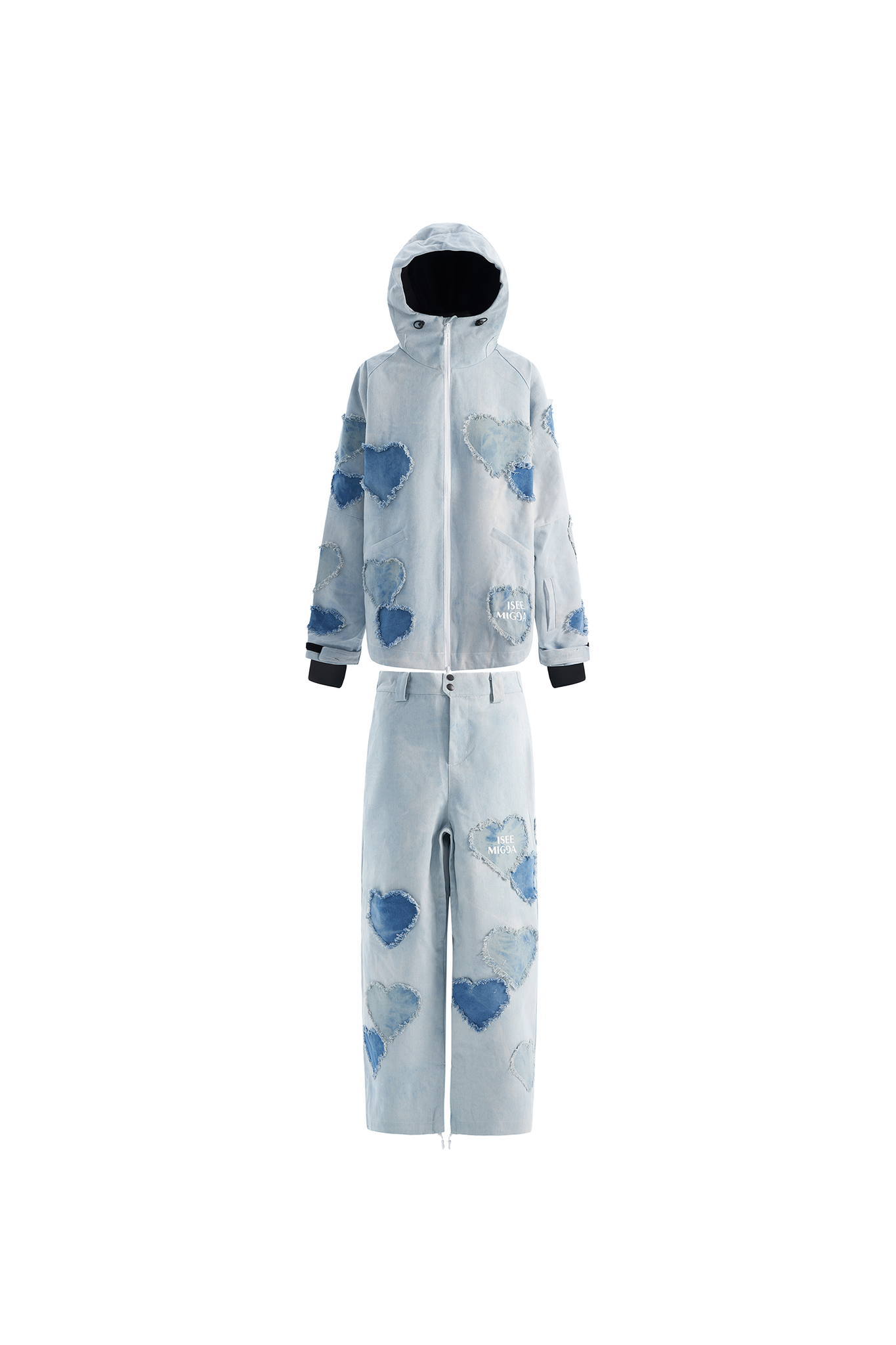 Denim Broken Heart Ski Suit