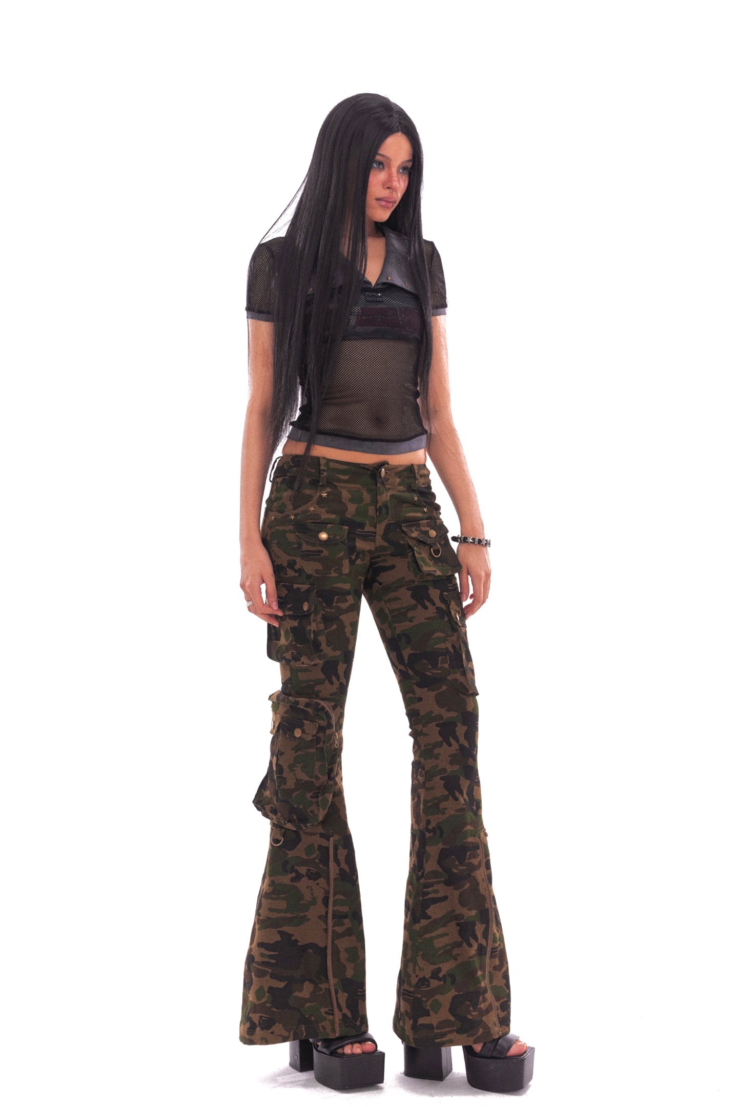 3D Pocket Slim Flare Pants - PSYLOS 1, 3D Pocket Slim Flare Pants, Pants, NyDkyel, PSYLOS 1