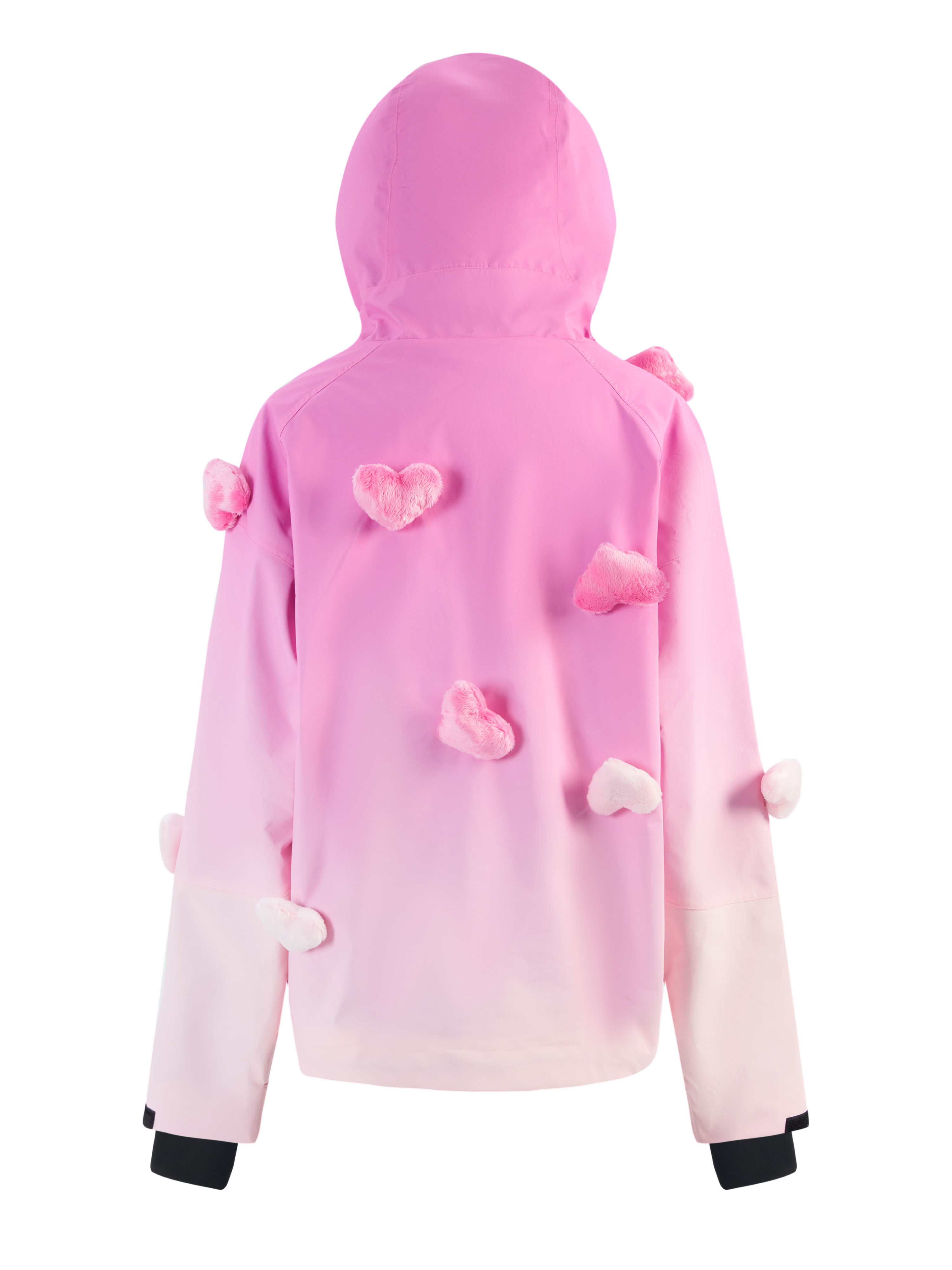 Pink Gradient Luminous Heart Ski Suit