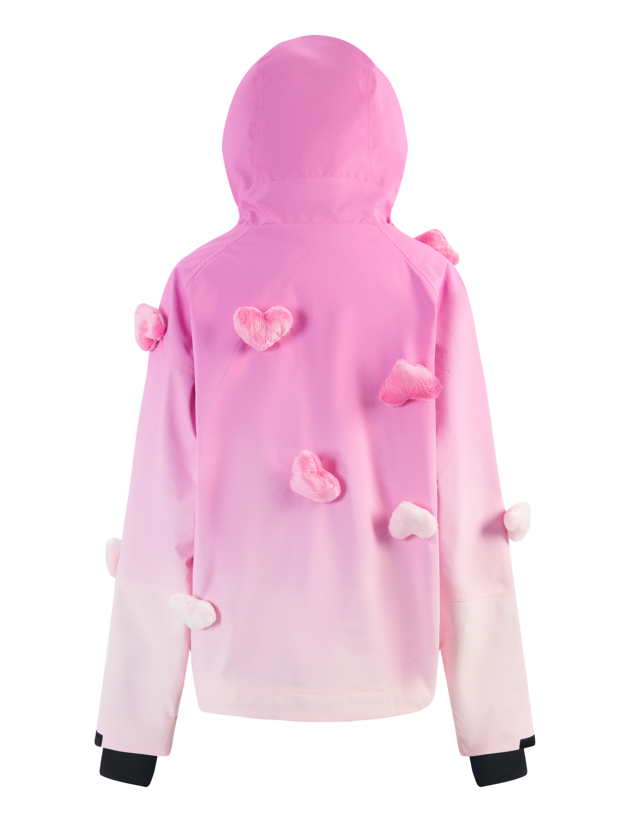 Pink Gradient Luminous Heart Ski Suit