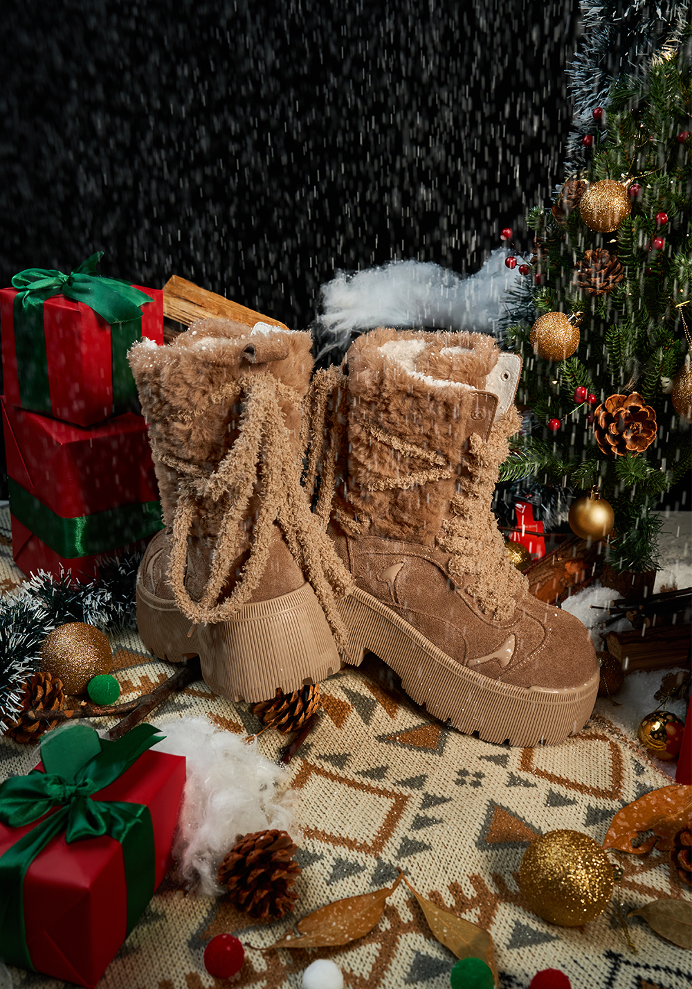 SMILEY丨Tall Snow Boots-Camel - PSYLOS 1, SMILEY丨Tall Snow Boots-Camel, Boots, SMILEY•JAPAN, PSYLOS 1