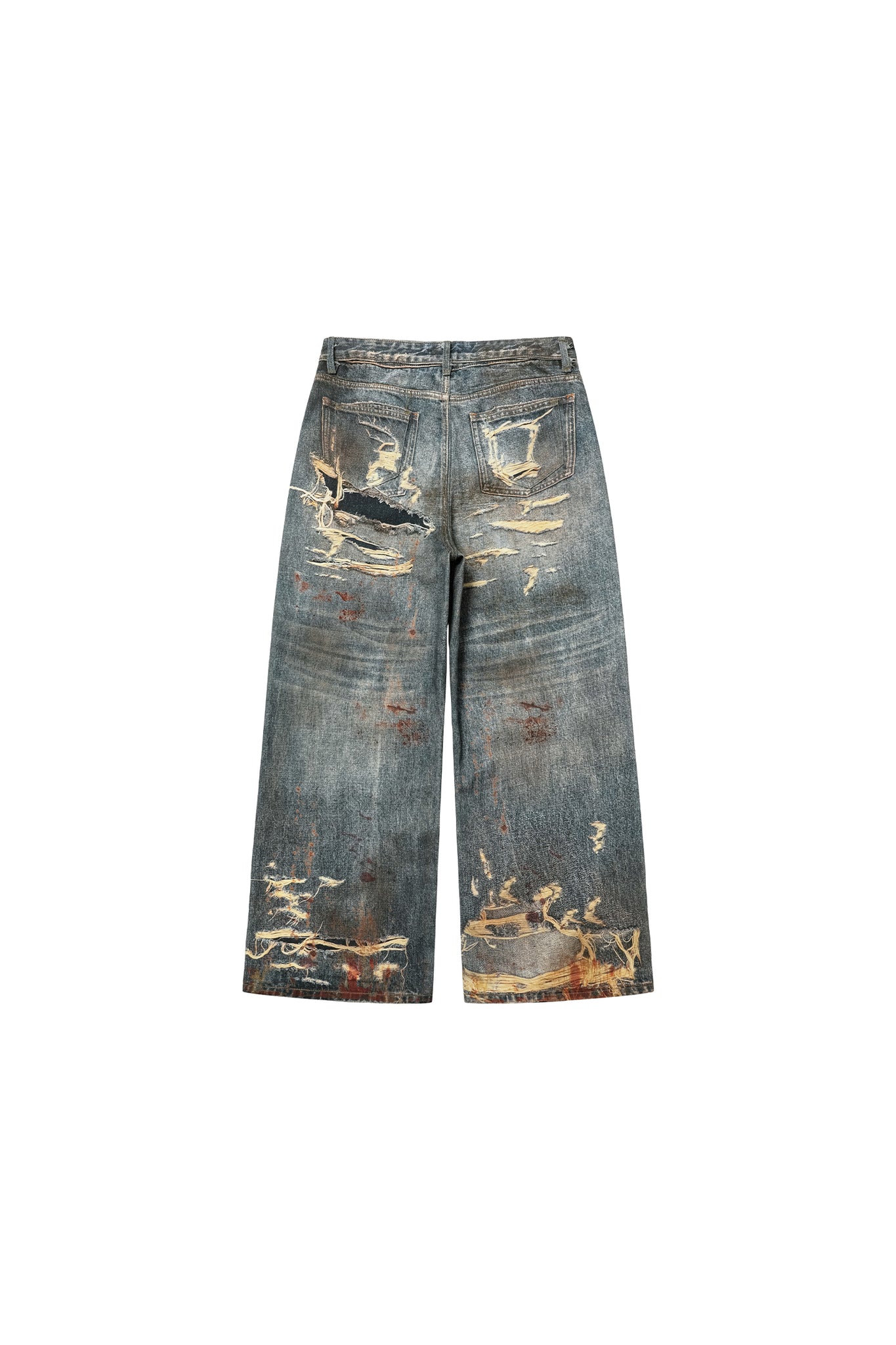 Distressed Camouflage Jeans