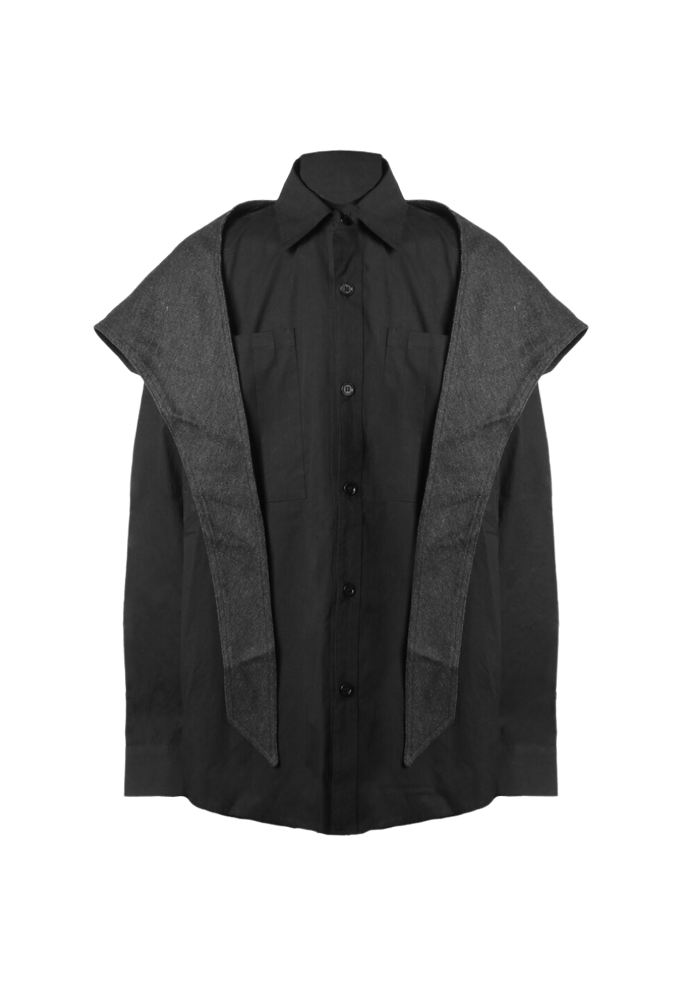 Boxy Collar Hooded Work Shirt - PSYLOS 1, Boxy Collar Hooded Work Shirt, Shirt, RELABEL, PSYLOS 1