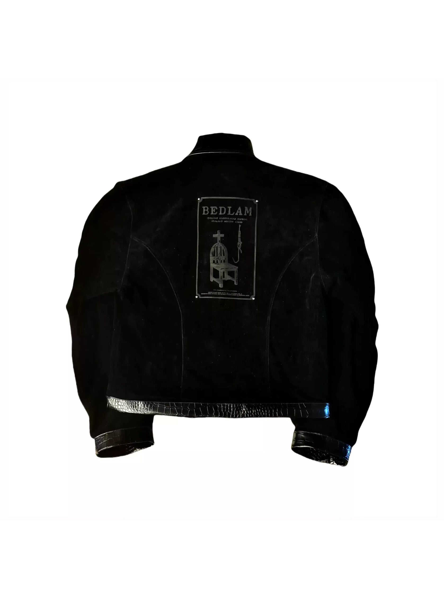 "BEDLAM"  Croc Velvet Denim Jacket - PSYLOS 1, "BEDLAM"  Croc Velvet Denim Jacket, Jacket, ANONYM, PSYLOS 1
