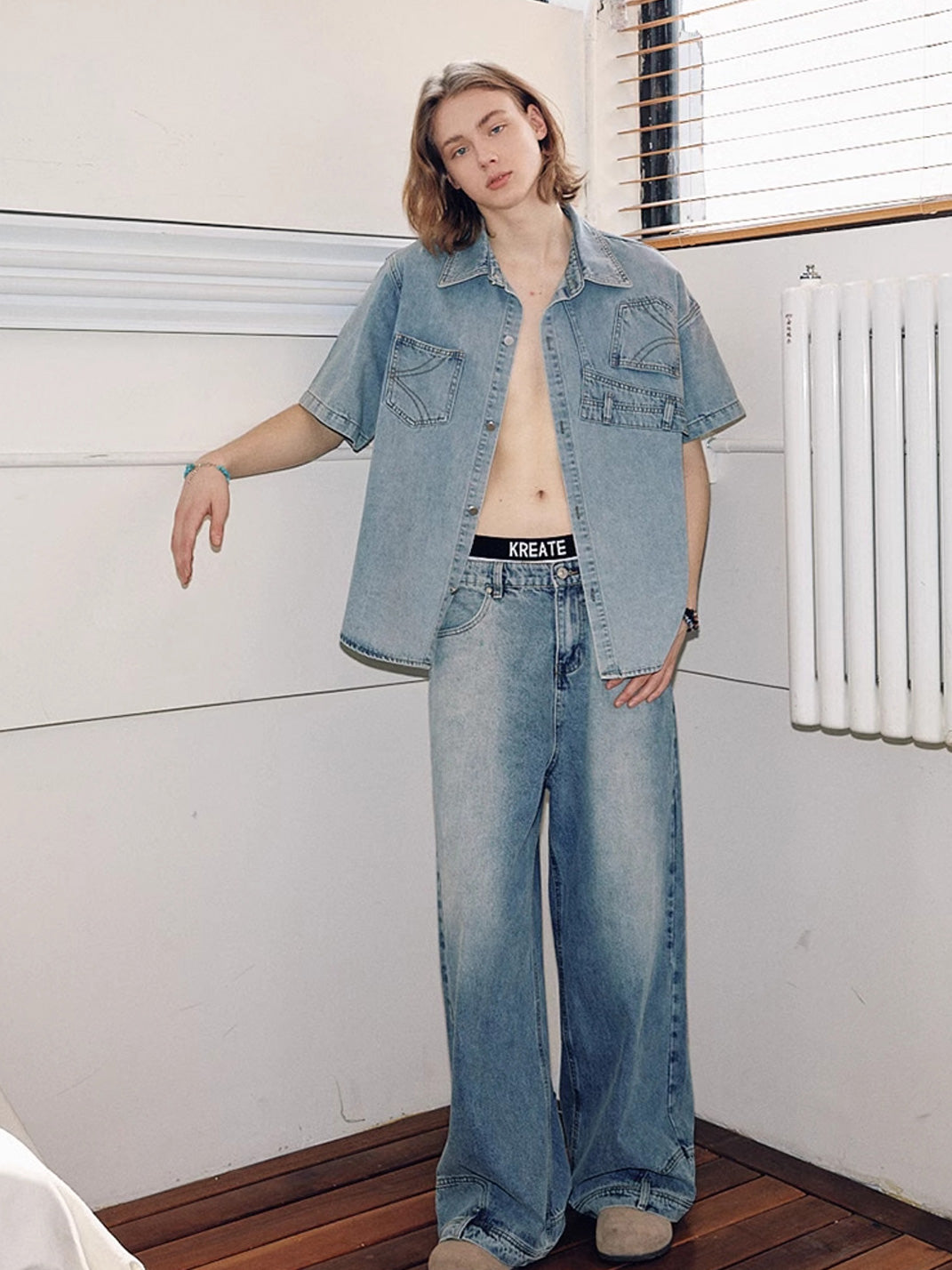 KREATE | Deconstruct Series Up-Side-Down Pocket Loose Fit Jeans - PSYLOS 1, KREATE | Deconstruct Series Up-Side-Down Pocket Loose Fit Jeans, Bottoms, KREATE, PSYLOS 1