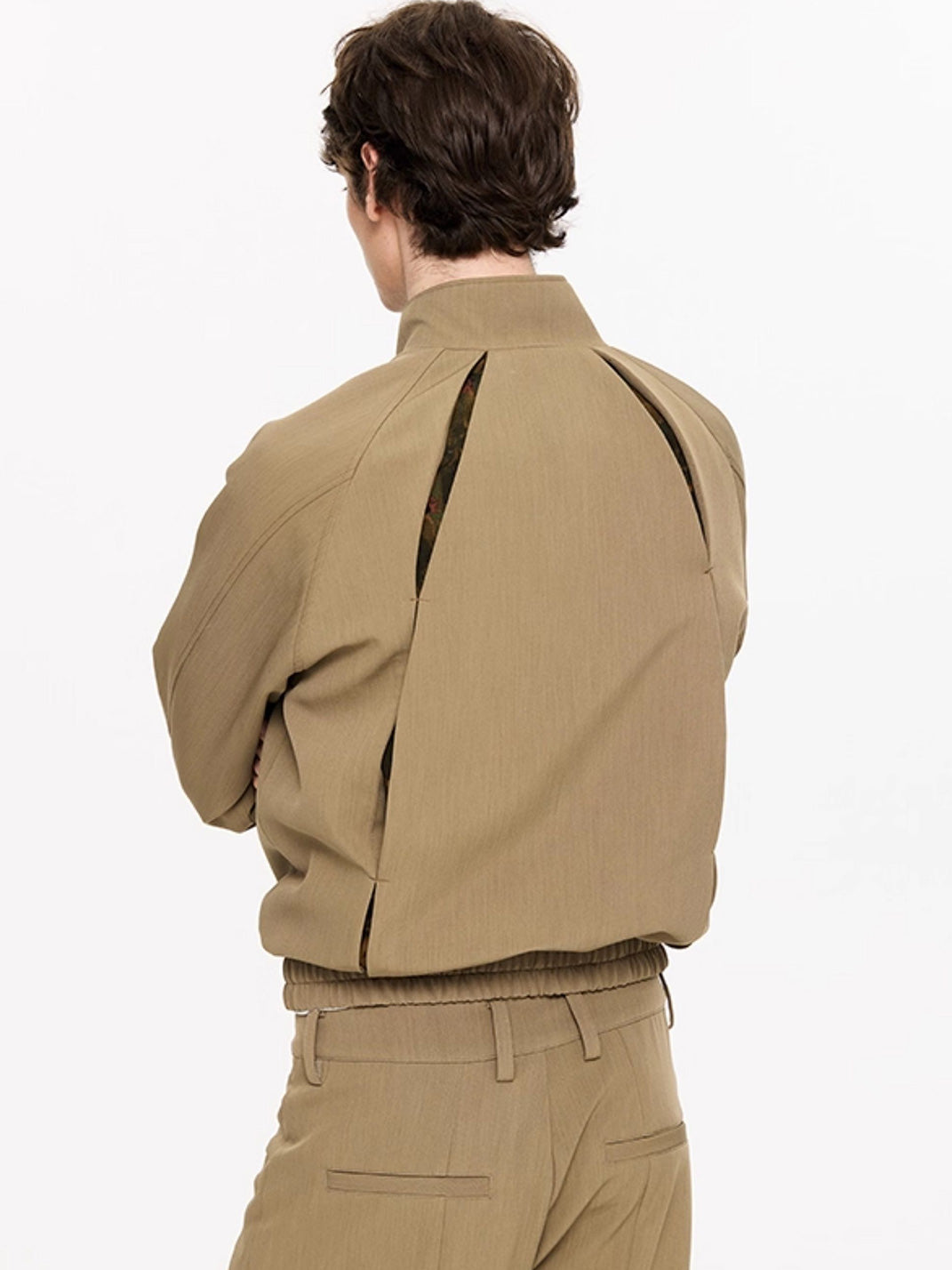 KREATE | Slash Opening Floral Lining Harrington Jacket - PSYLOS 1, KREATE | Slash Opening Floral Lining Harrington Jacket, Tops, KREATE, PSYLOS 1