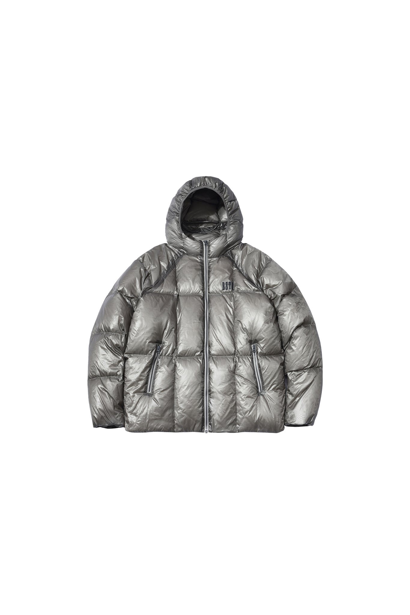 BEASTER Short Down Jacket With Monogrammed Embroidery