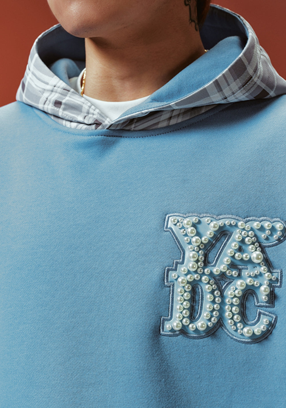 YADcrew丨YADcrew Distorted Grid Hoodie-Blue - PSYLOS 1, YADcrew丨YADcrew Distorted Grid Hoodie-Blue, Hoodie, YADcrew, PSYLOS 1