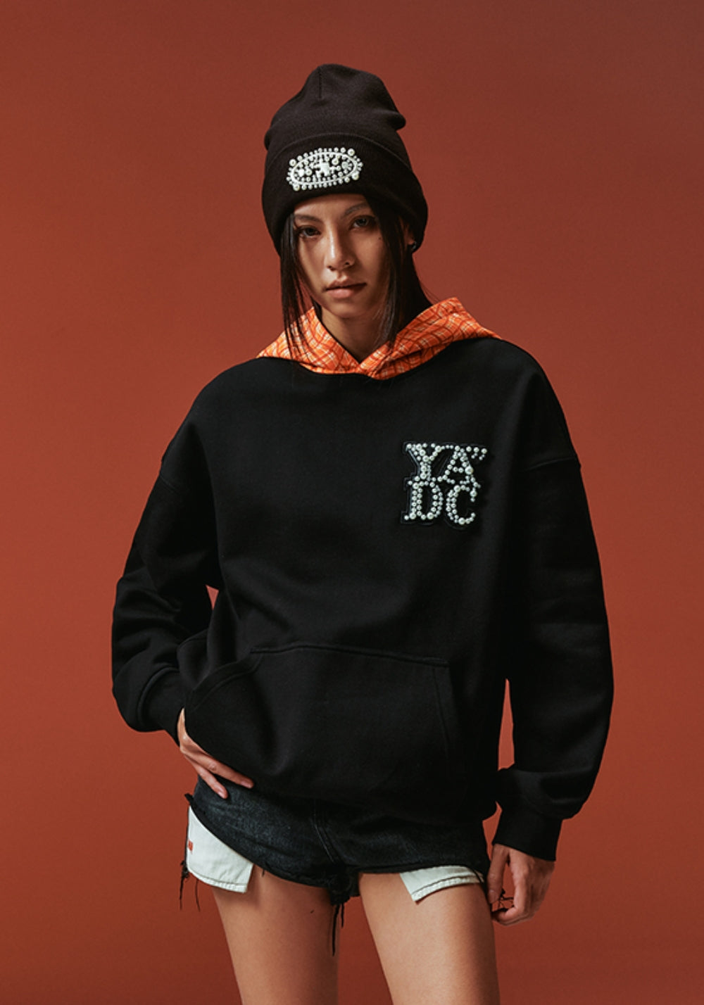 YADcrew丨YADcrew Distorted Grid Hoodie-Black - PSYLOS 1, YADcrew丨YADcrew Distorted Grid Hoodie-Black, Hoodie, YADcrew, PSYLOS 1
