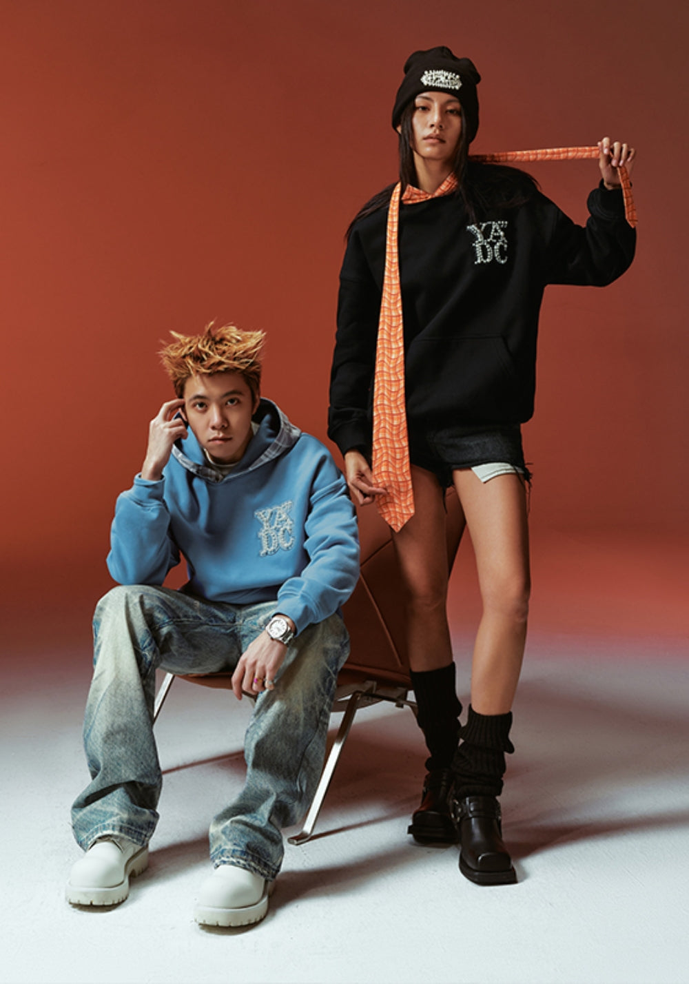 YADcrew丨YADcrew Distorted Grid Hoodie-Blue - PSYLOS 1, YADcrew丨YADcrew Distorted Grid Hoodie-Blue, Hoodie, YADcrew, PSYLOS 1