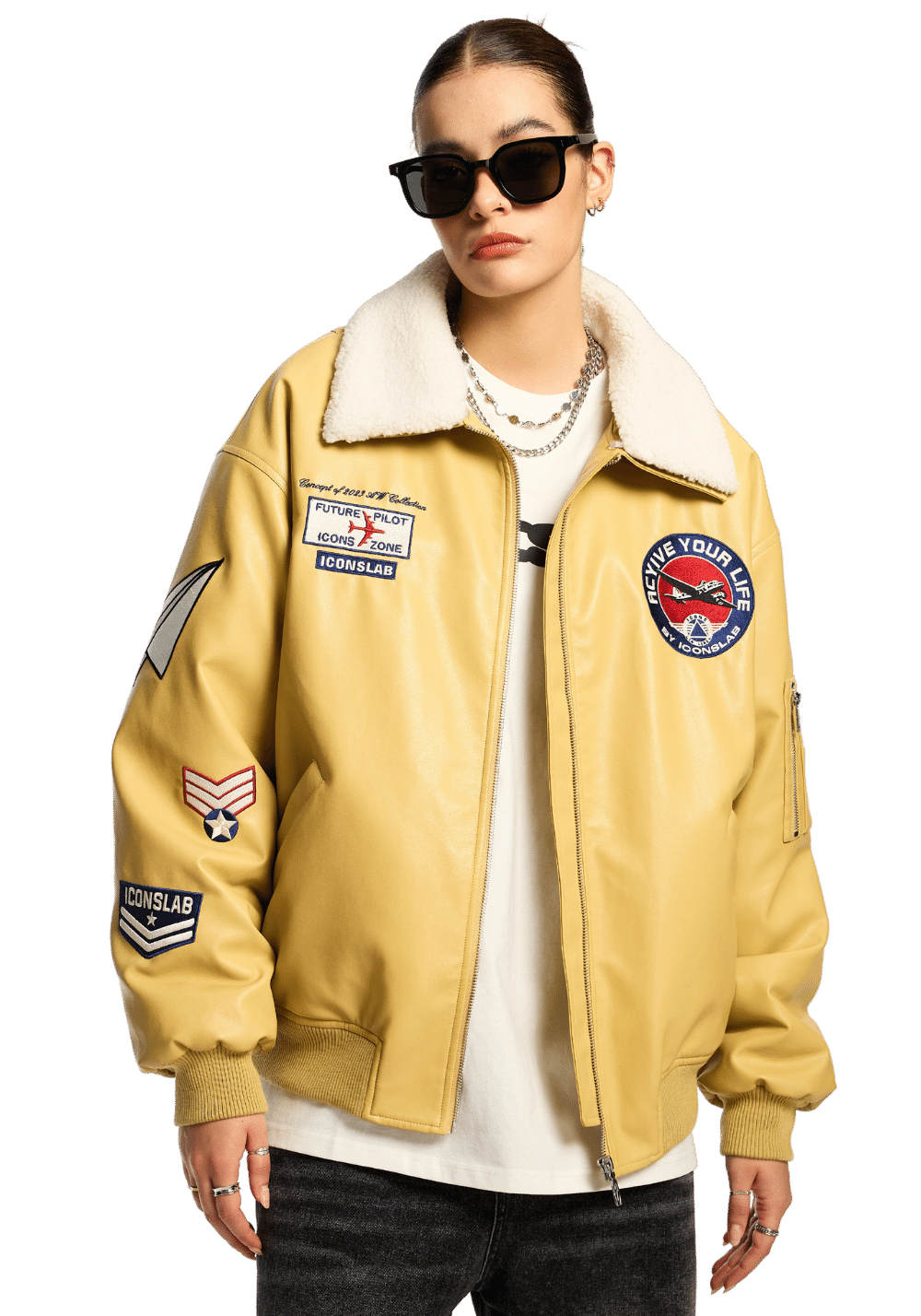 Shearling Collar Jacket - PSYLOS 1, Shearling Collar Jacket, Jacket, iconslab, PSYLOS 1